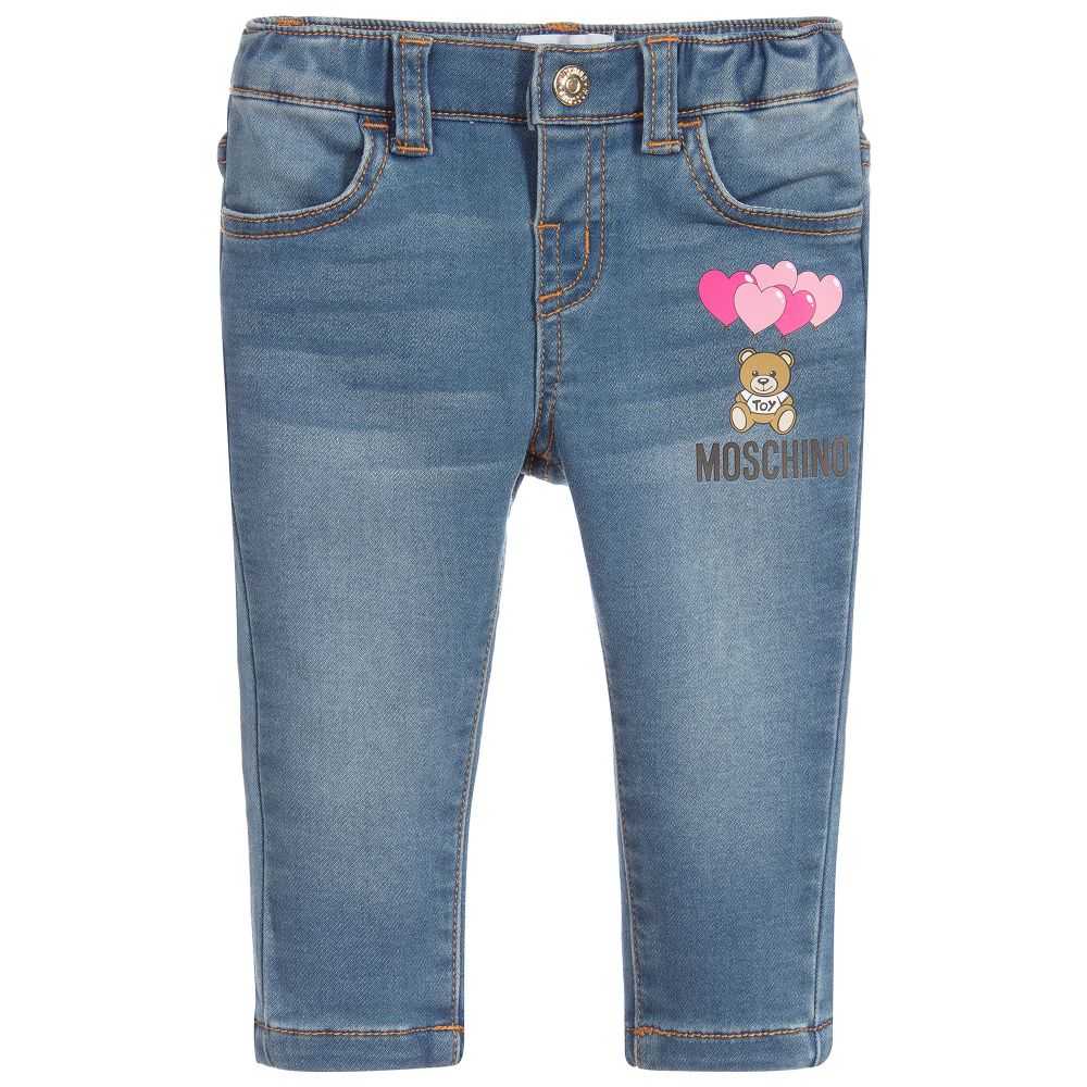 Baby Girls Blue Denim Trousers