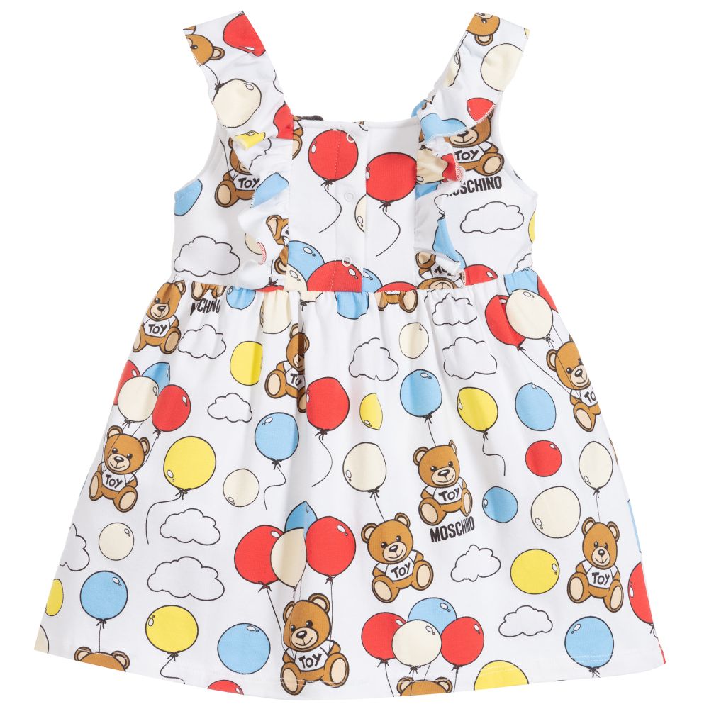 Baby Girls White Balloon Cotton Dress