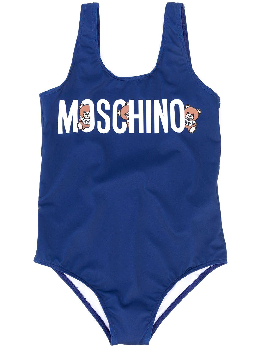 Girls Navy Logo Swimsuit
