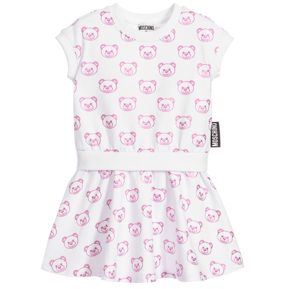 Girls White Cotton Dress