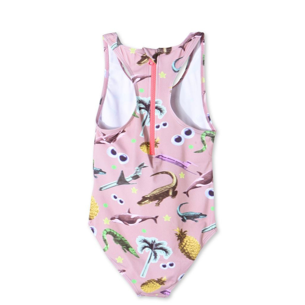 Girls Pink 'Imogen' Swimsuit - CÉMAROSE | Children's Fashion Store - 2