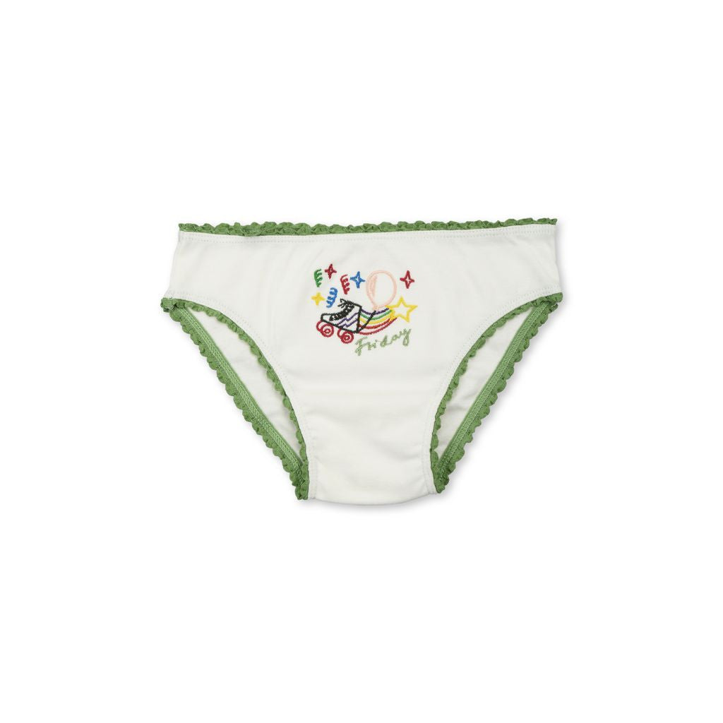 Girls White Peonie Days of the Week Set