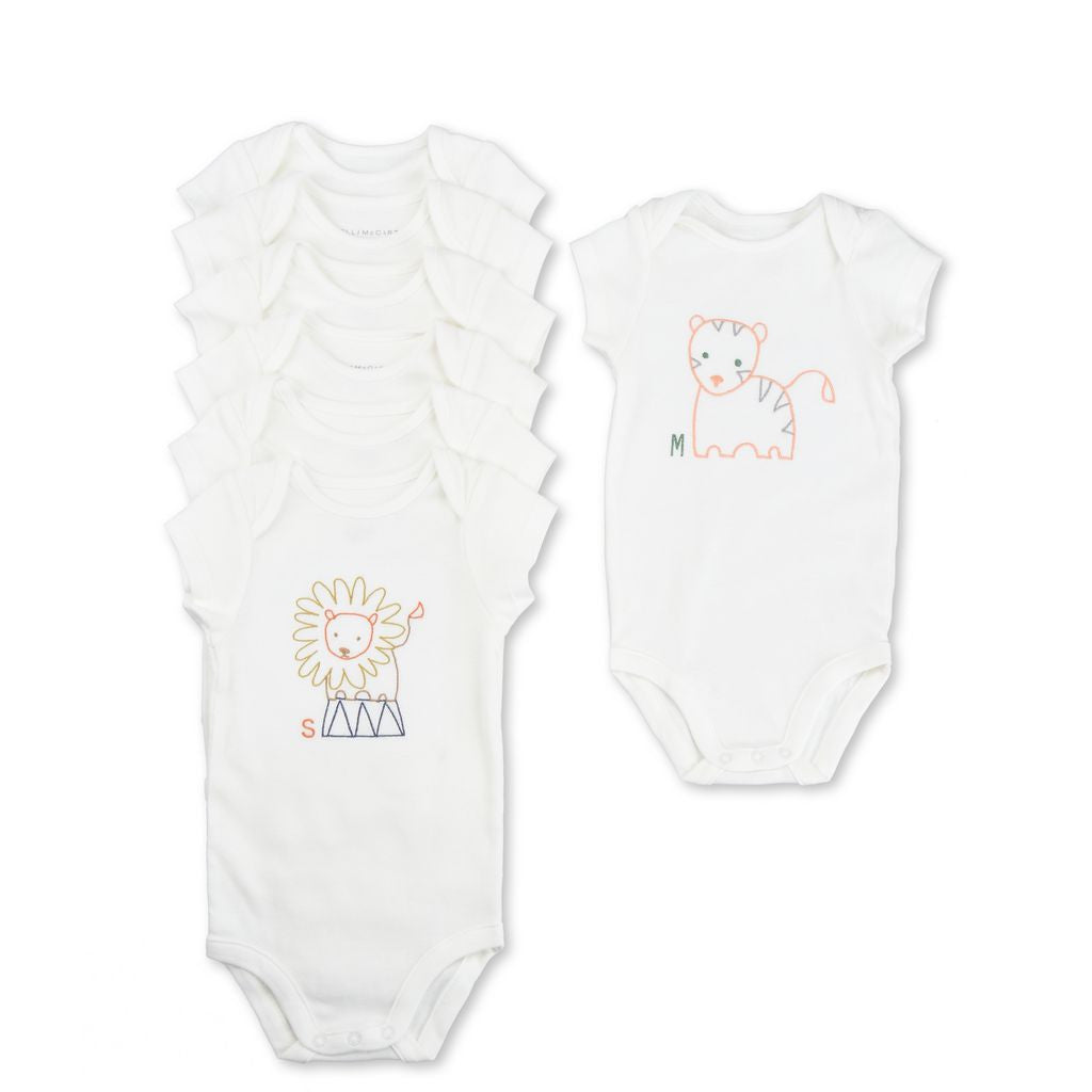 Baby White Cotton Bodysuits Gift Set (Pack of 7) - CÉMAROSE | Children's Fashion Store
