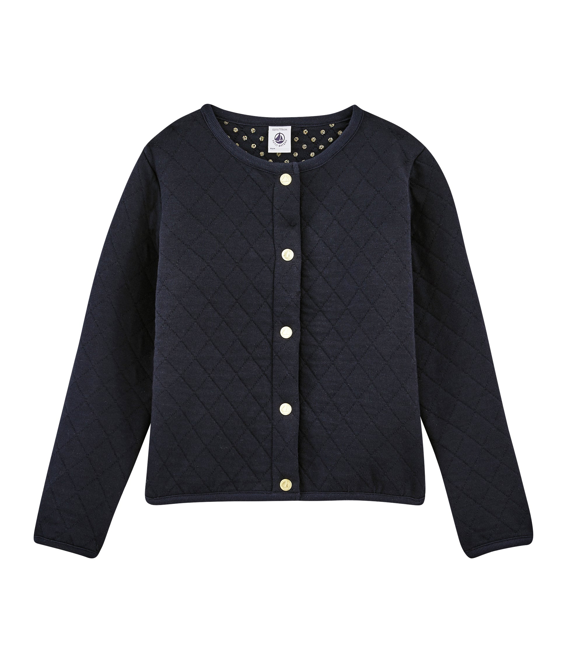 Girls Blue Button Coat