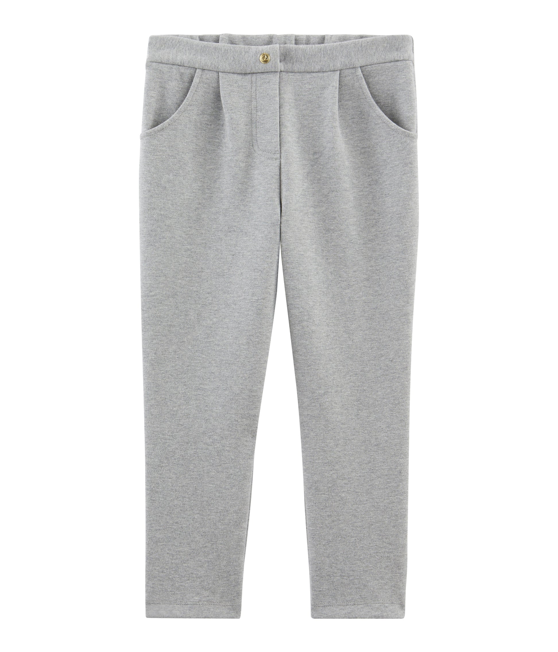 Girls Grey Cotton Trousers