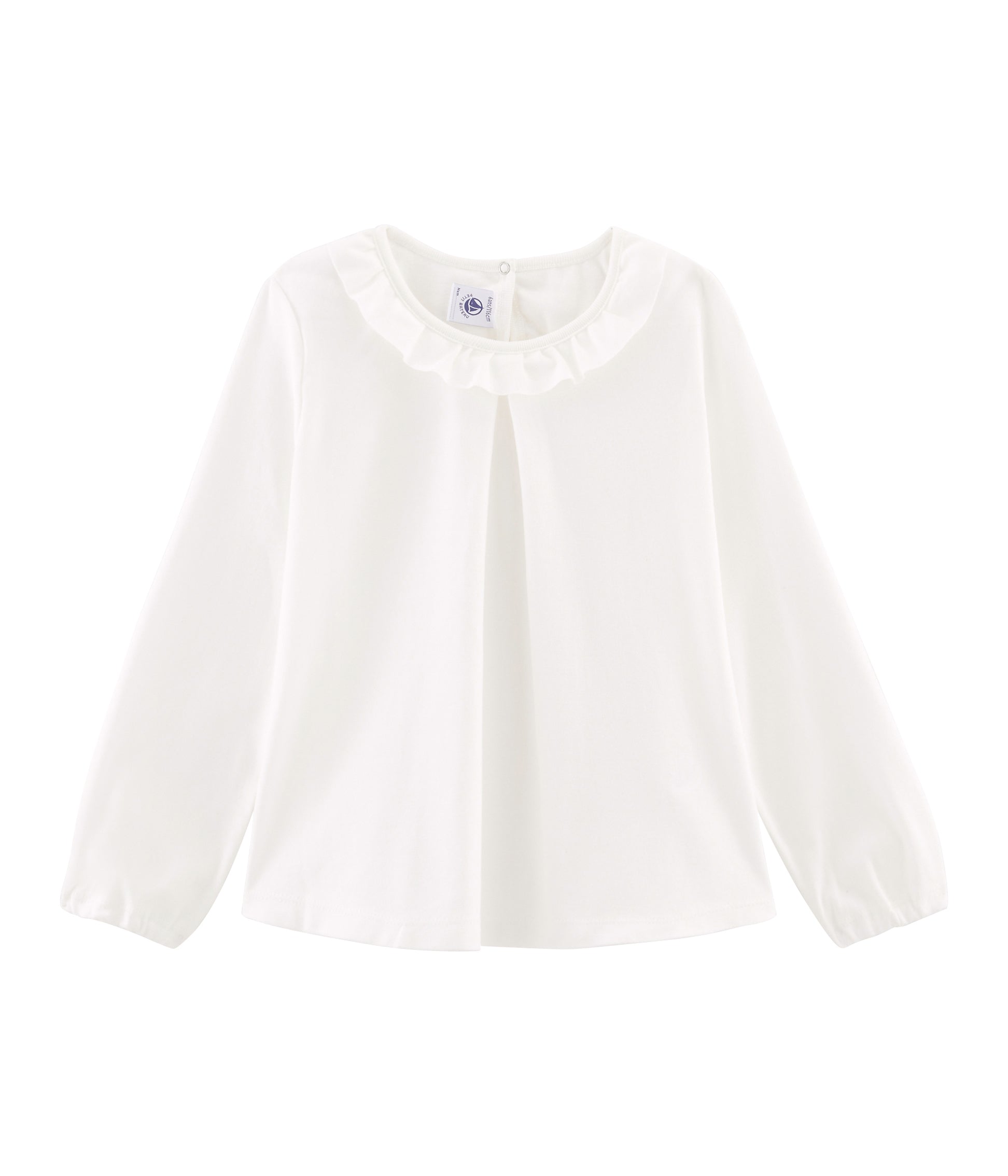 Girls White Frill Shirt