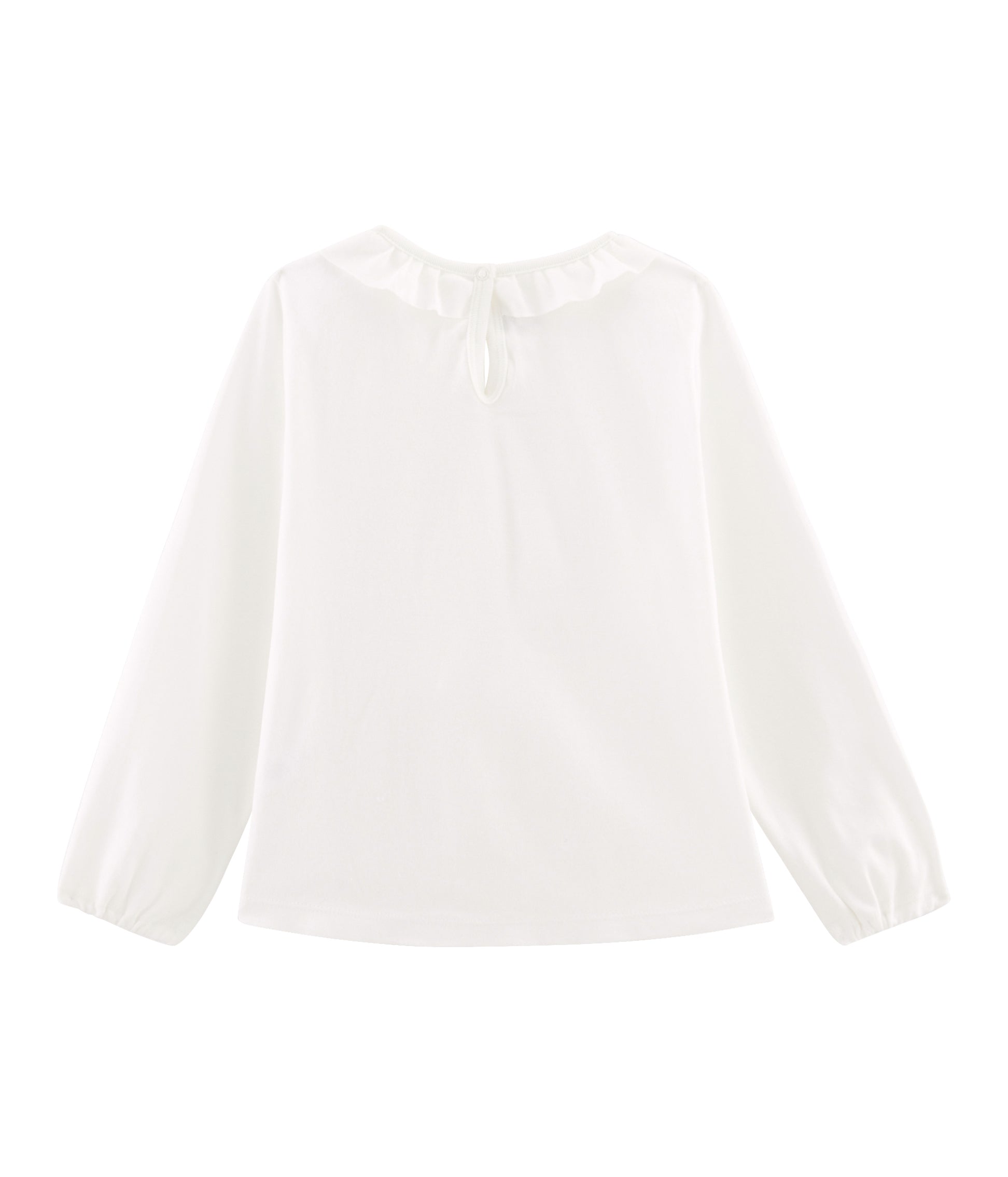 Girls White Frill Shirt