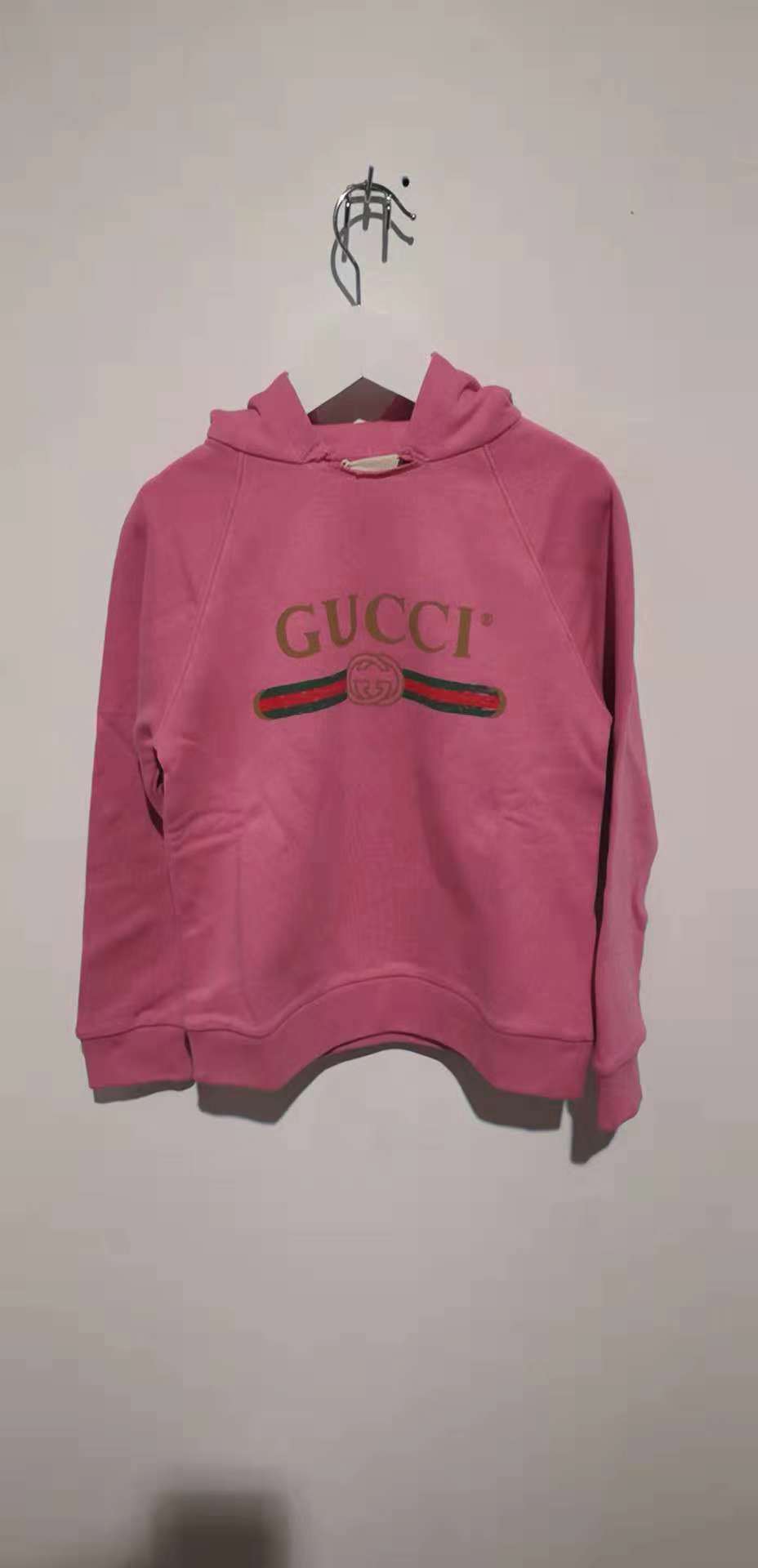 Girls Pink Logo Cotton Sweatshirt
