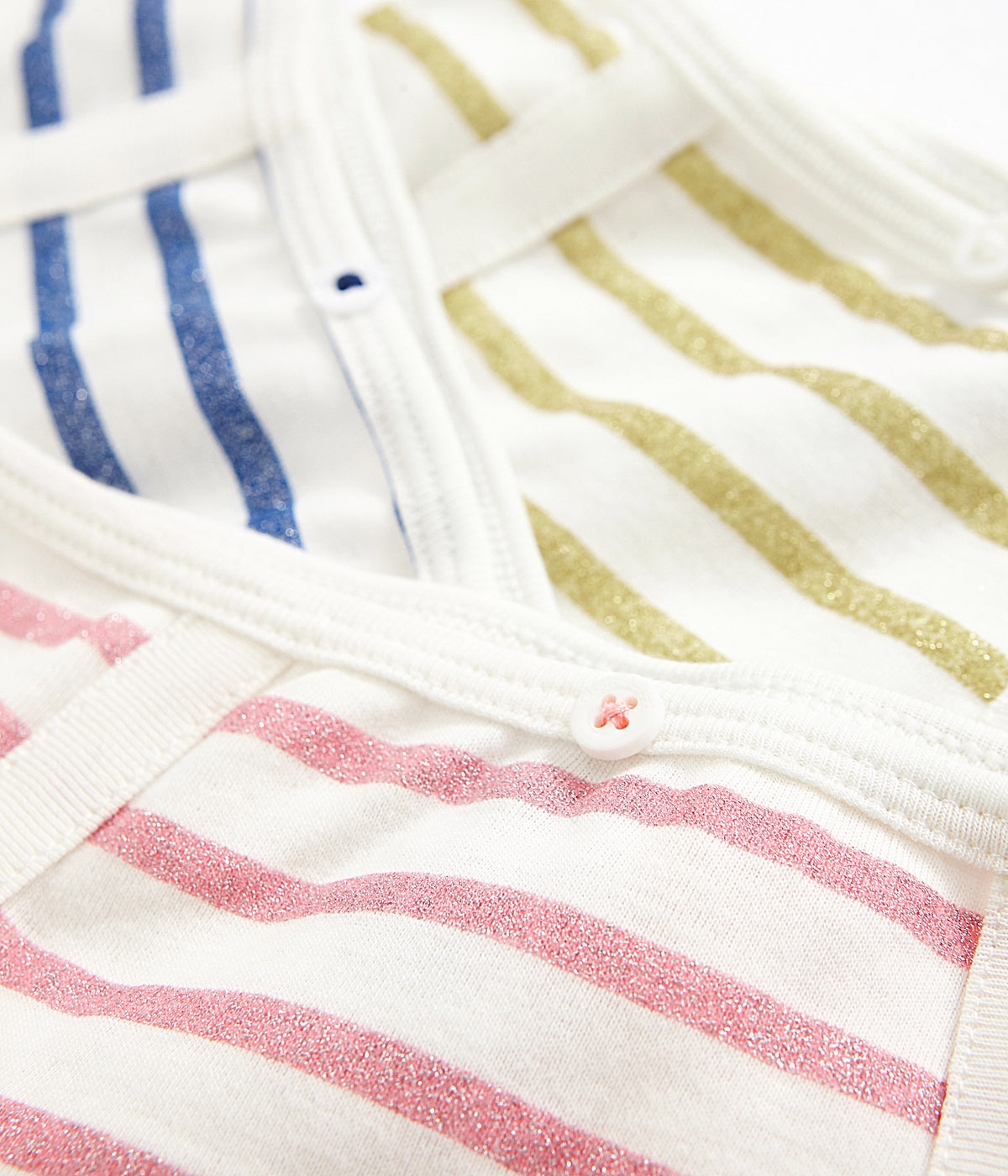 Ensemble de sous-vêtements en coton rayé multicolore pour filles
