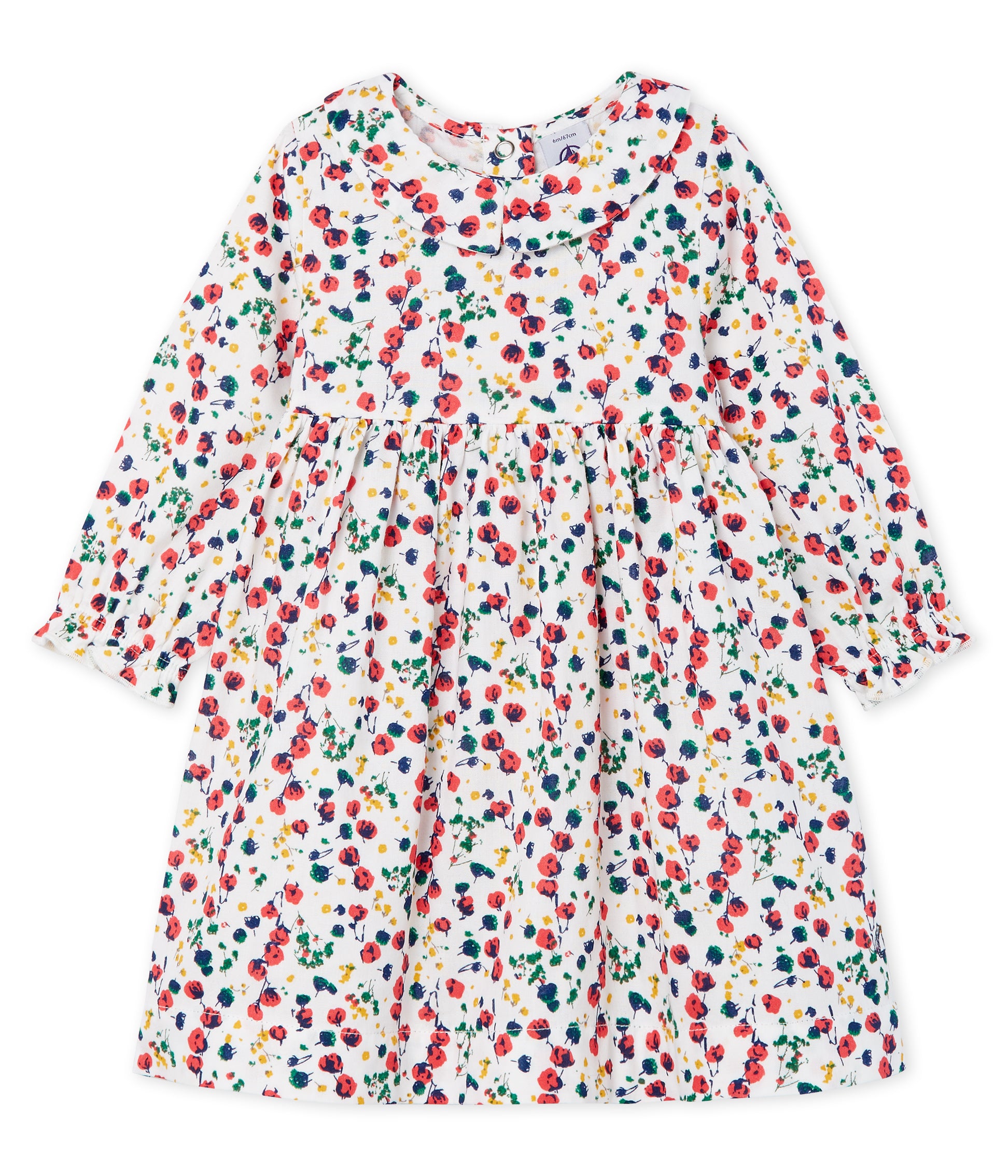 Baby Girls Multicolor Floral Cotton Dress