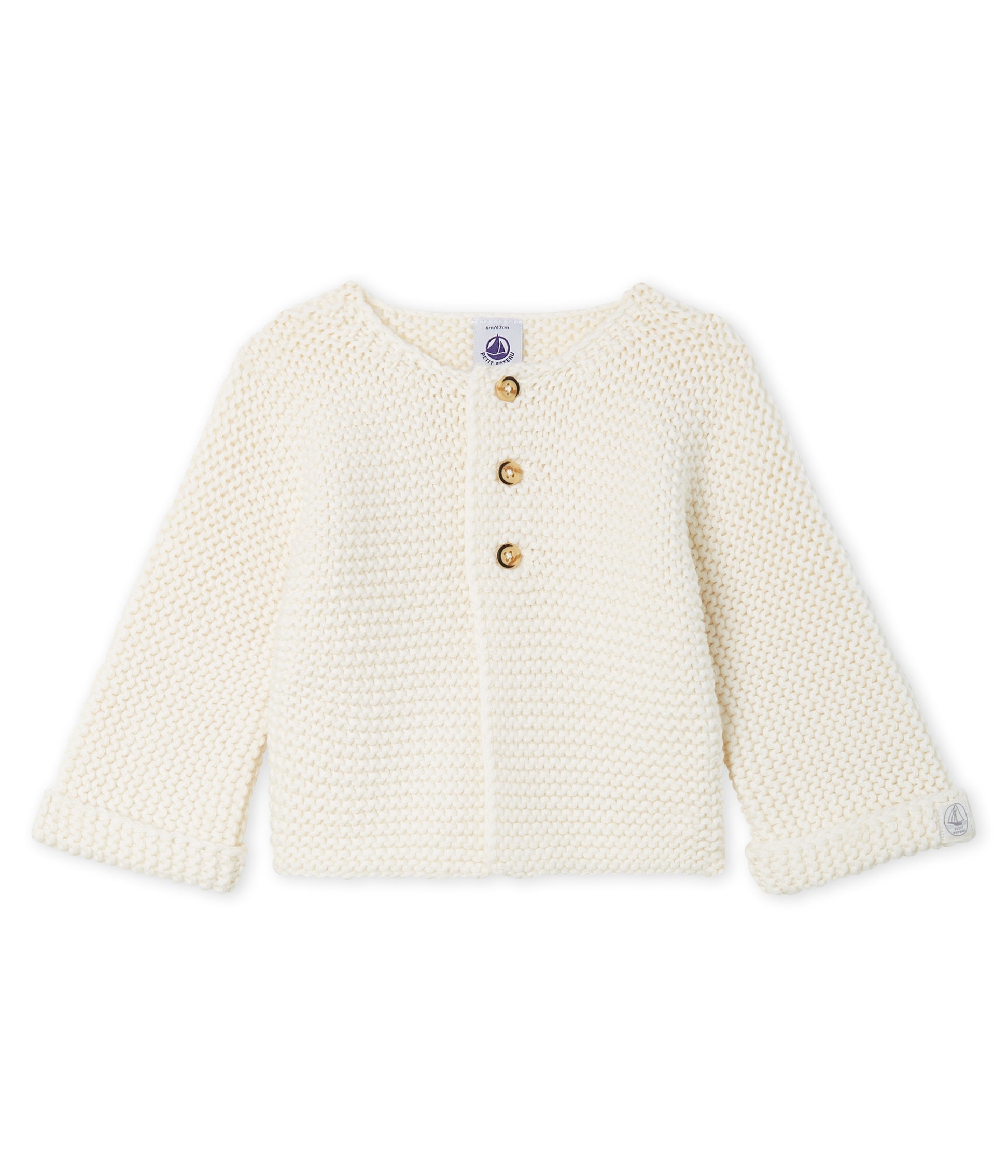 Baby Girls White Cotton Cardigan