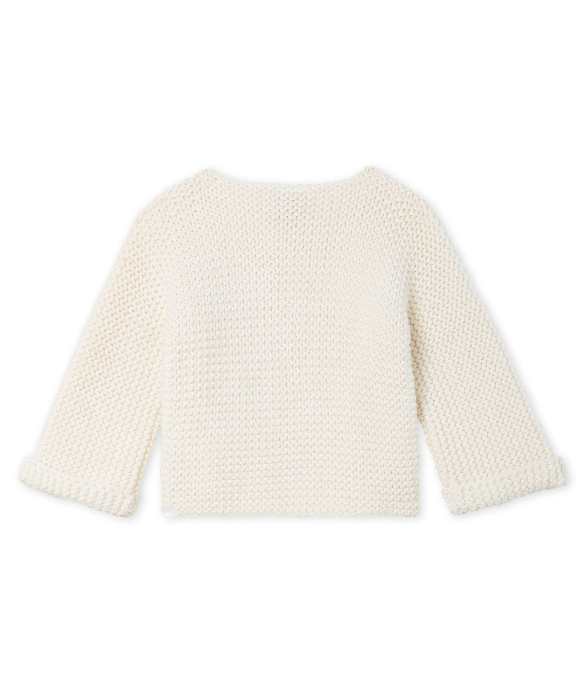 Baby Girls White Cotton Cardigan