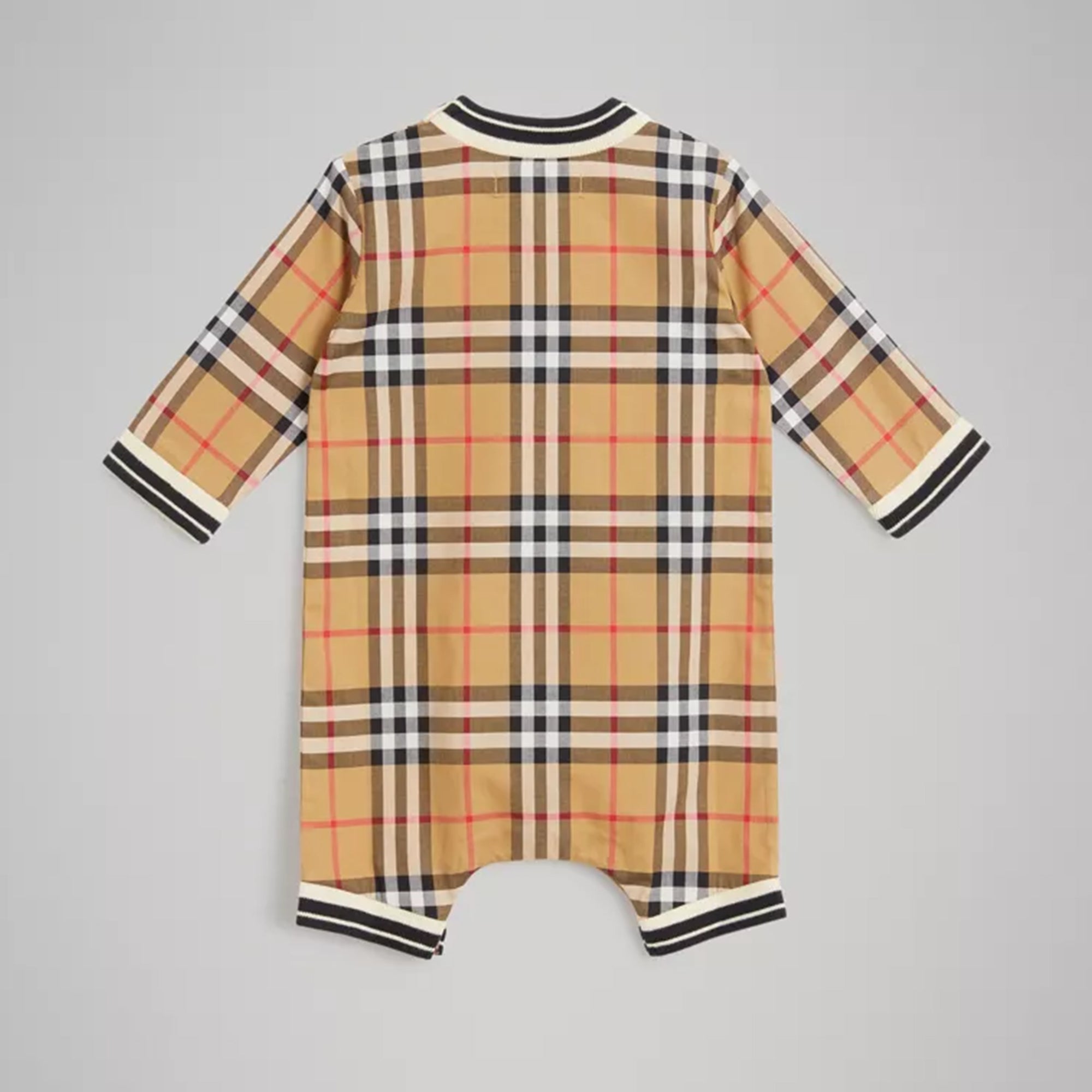 Baby Yellow Check Cotton Babysuit