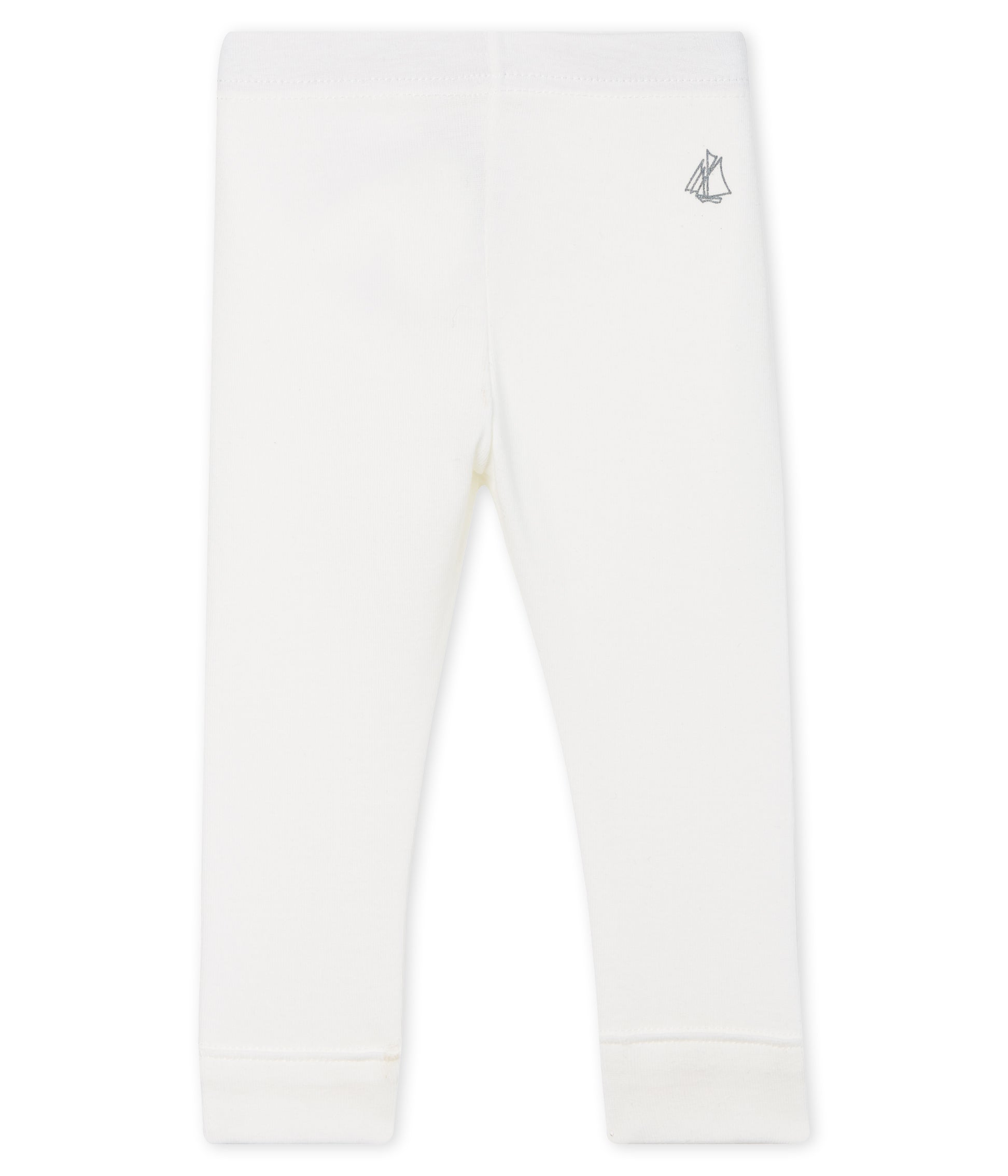 Baby Girls White Cotton Leggings