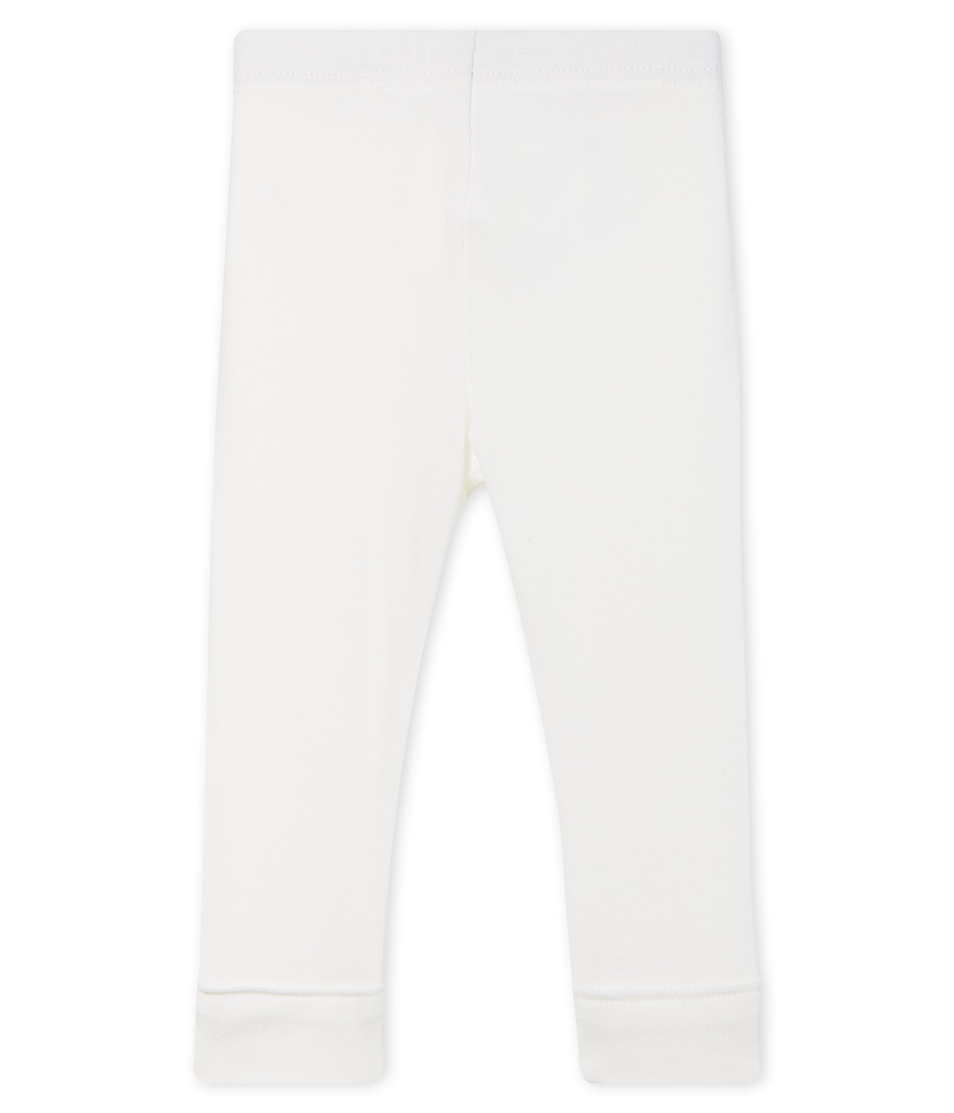 Baby Girls White Cotton Leggings
