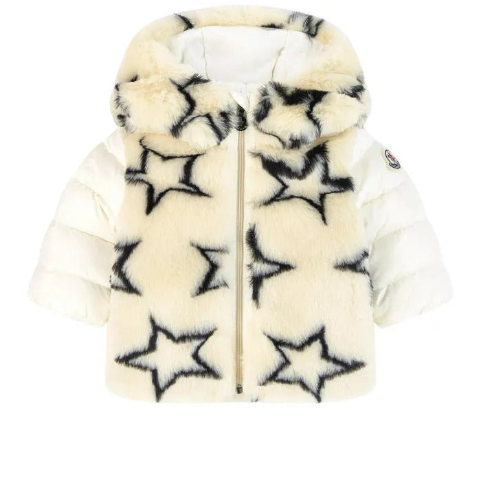 Baby Girls Charcoal Stars Padded Coat