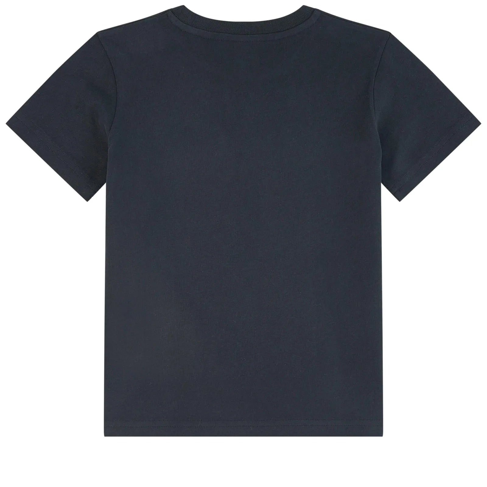 Boys Black Logo “SS” Cotton T-Shirt