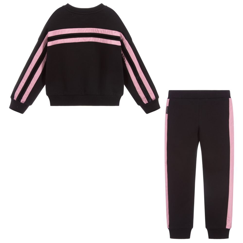 Girls Black Knitwear Clothing Ensemble