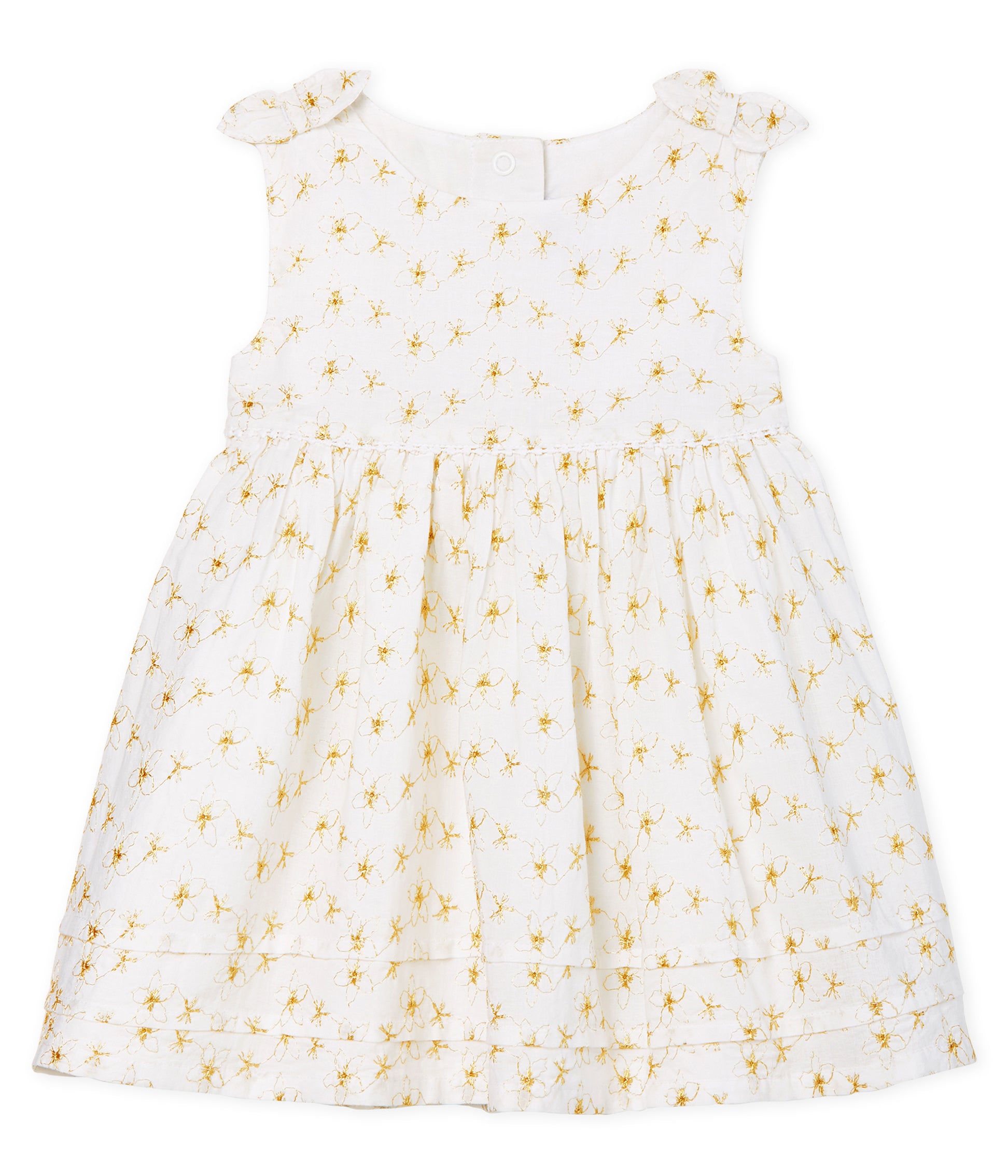 Baby Girls White Embroidered Dress
