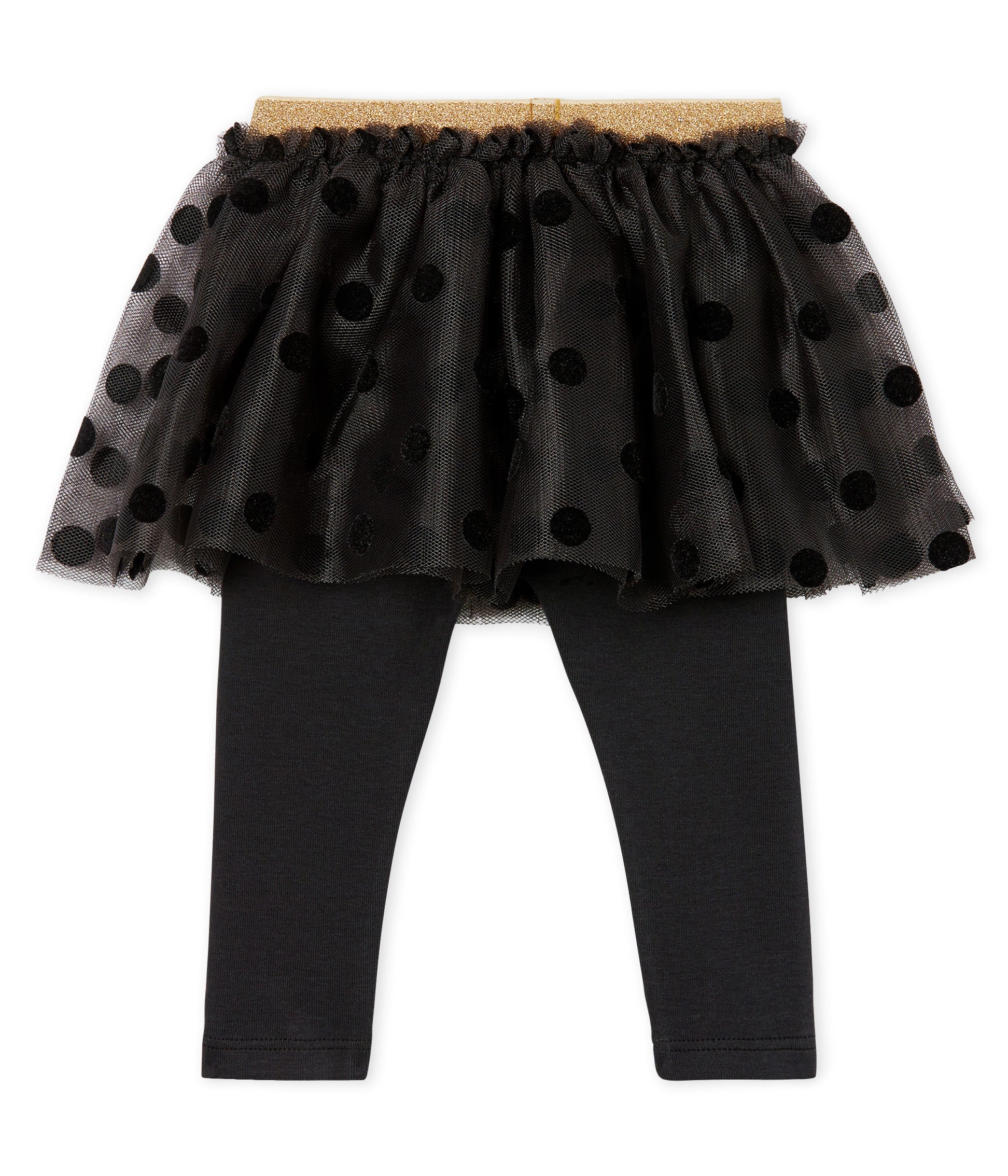 Baby Girls Black Cotton Leggings