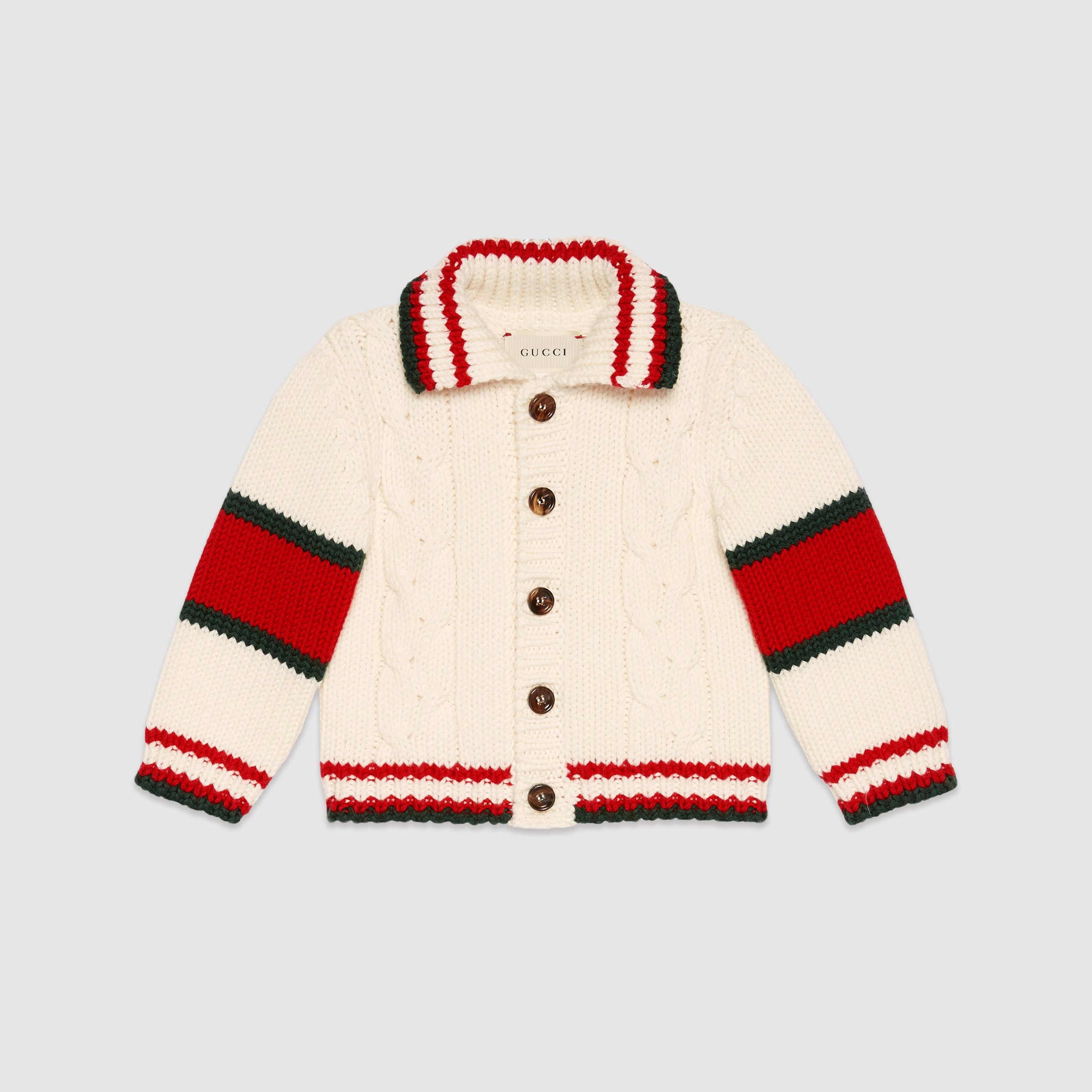 Baby Girls White Wool Cardigan