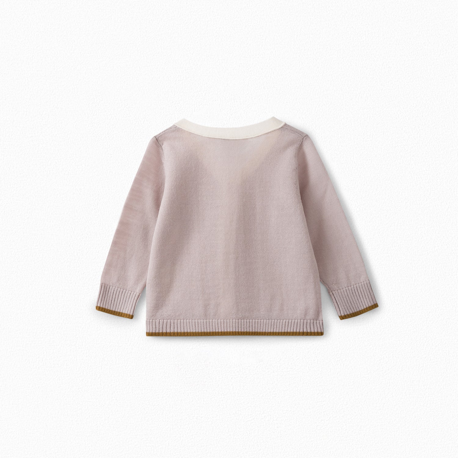 Baby Girls Puce Grey Wool Cardigan