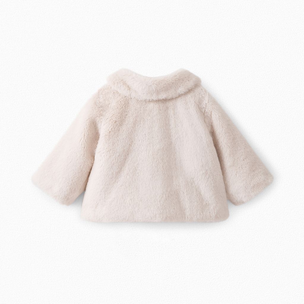 Baby Girls Cement Fur Coat