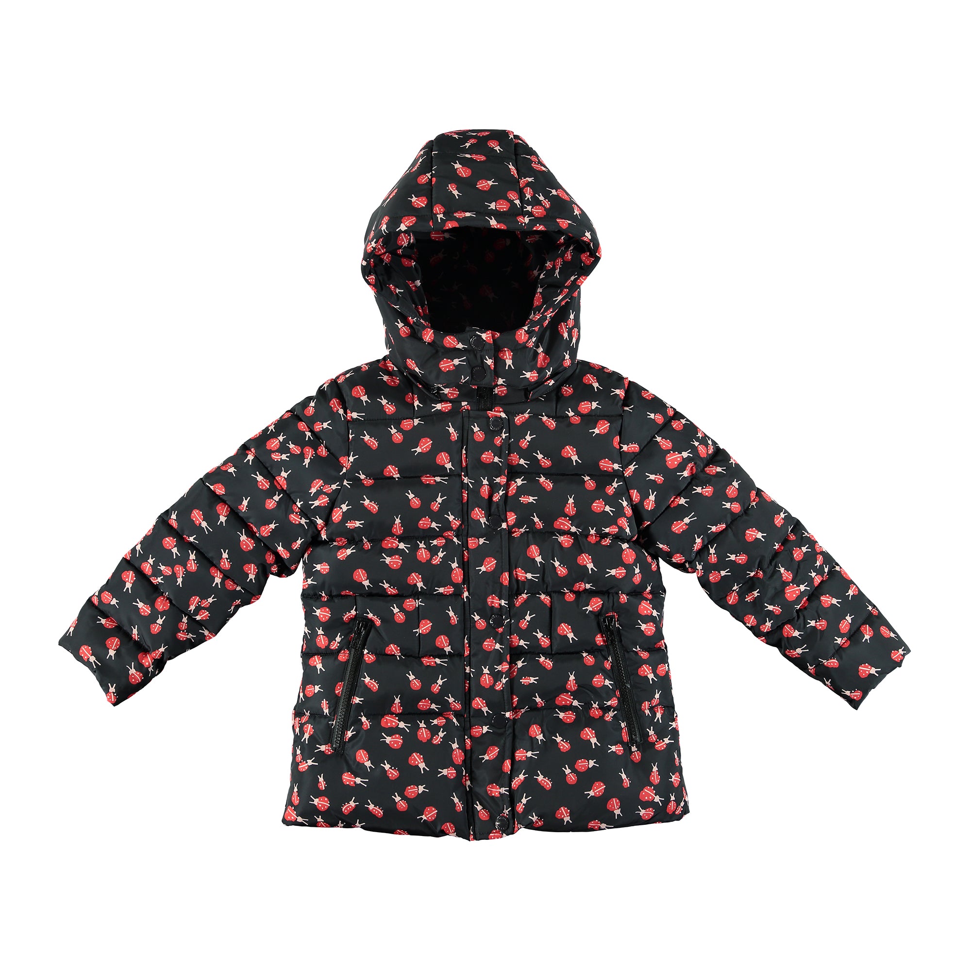 Girls Black & Red Outerwear Jacket