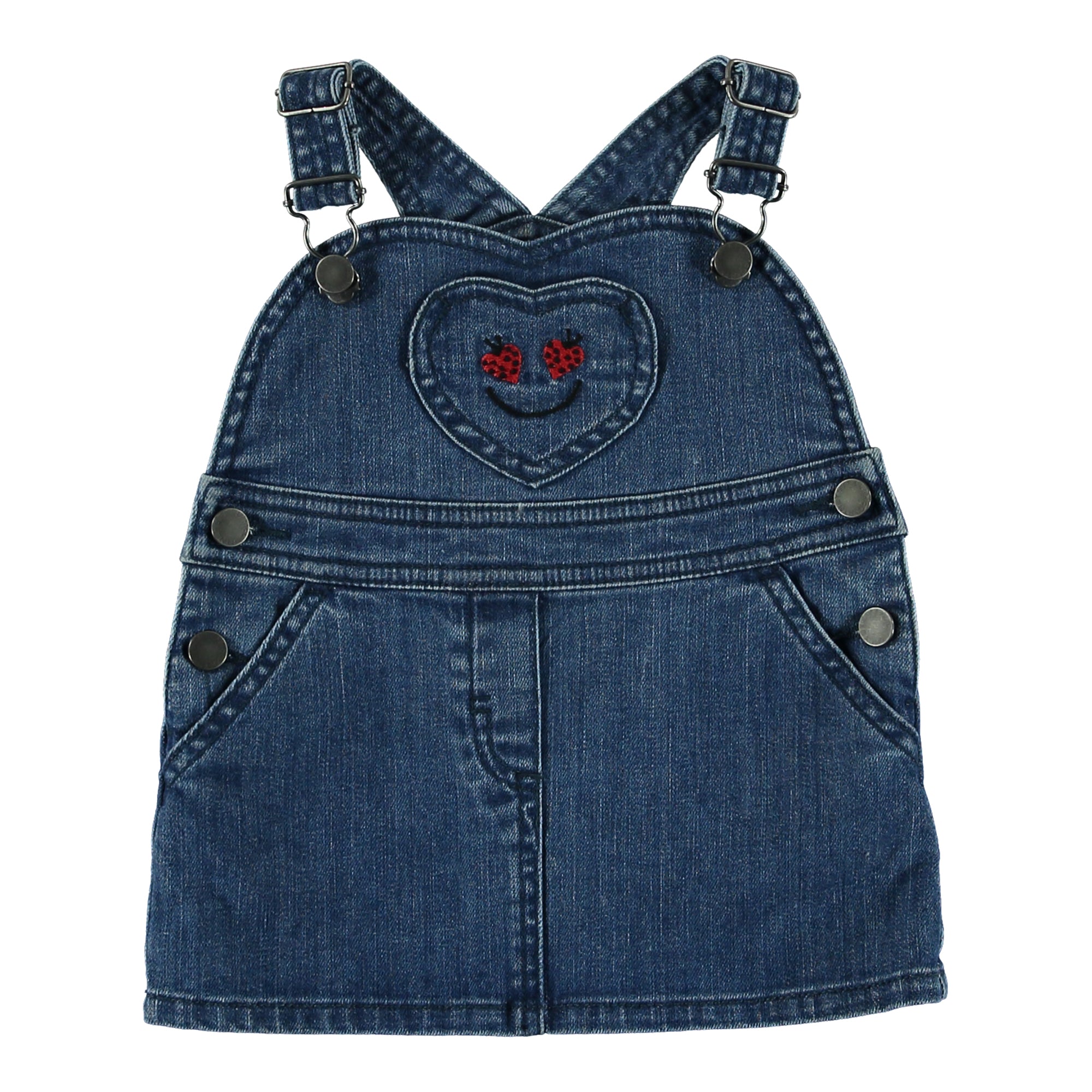 Baby Girls Denim Blue Cotton Dress