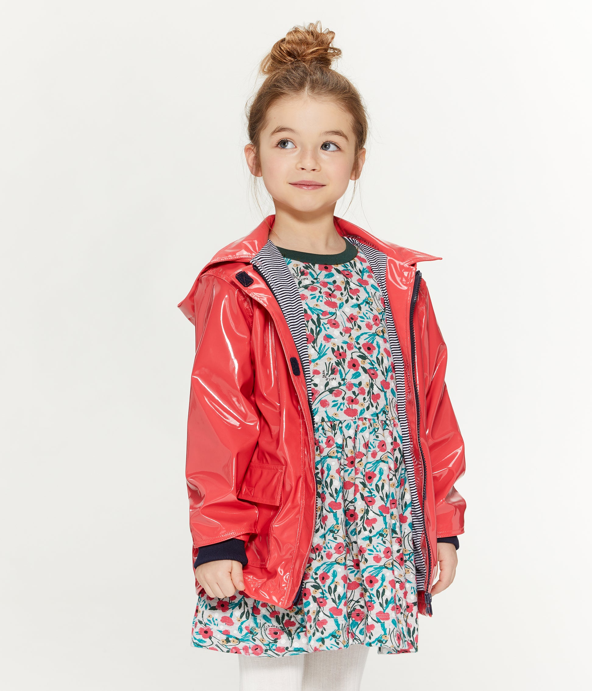 Girls Red Hooded Coat