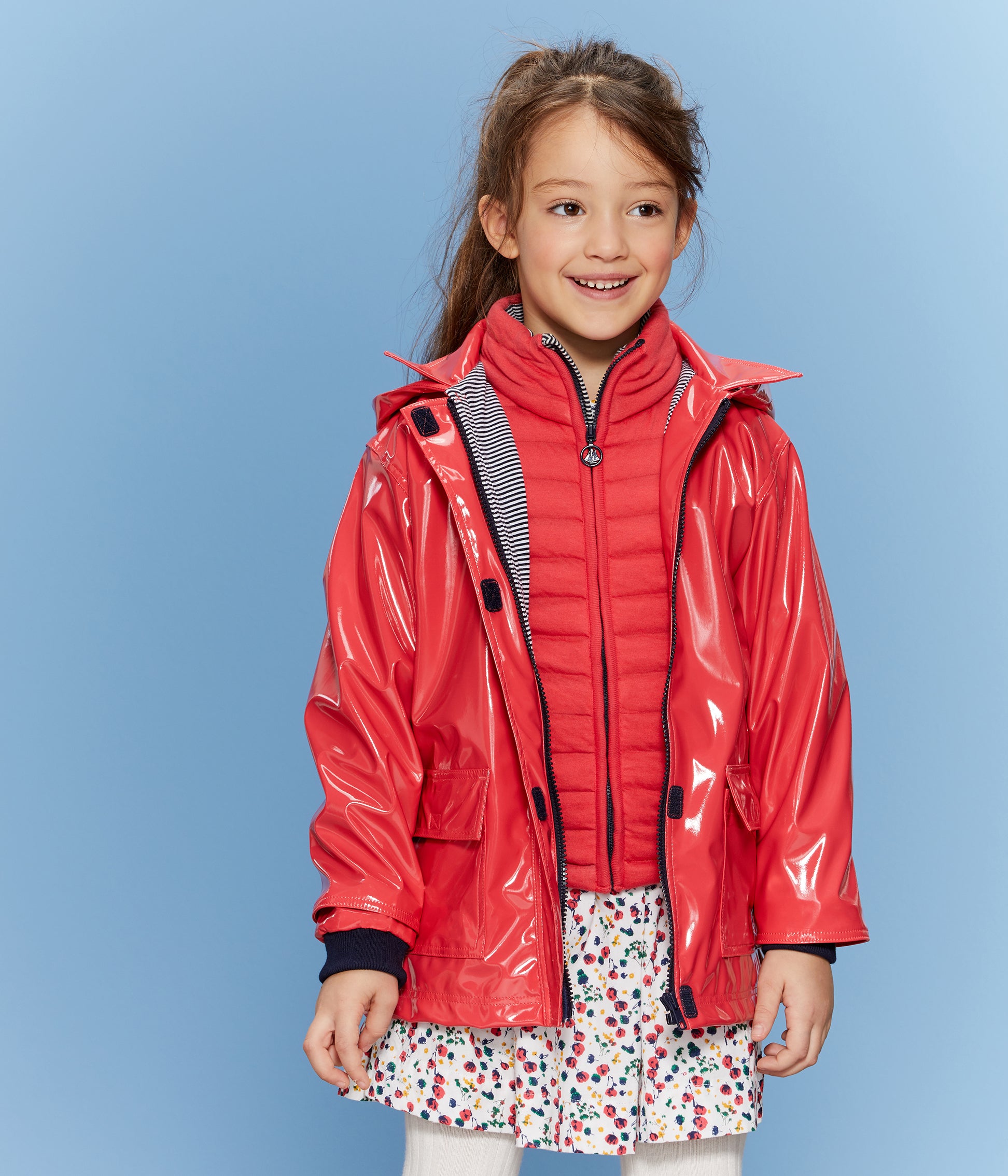 Girls Red Hooded Coat