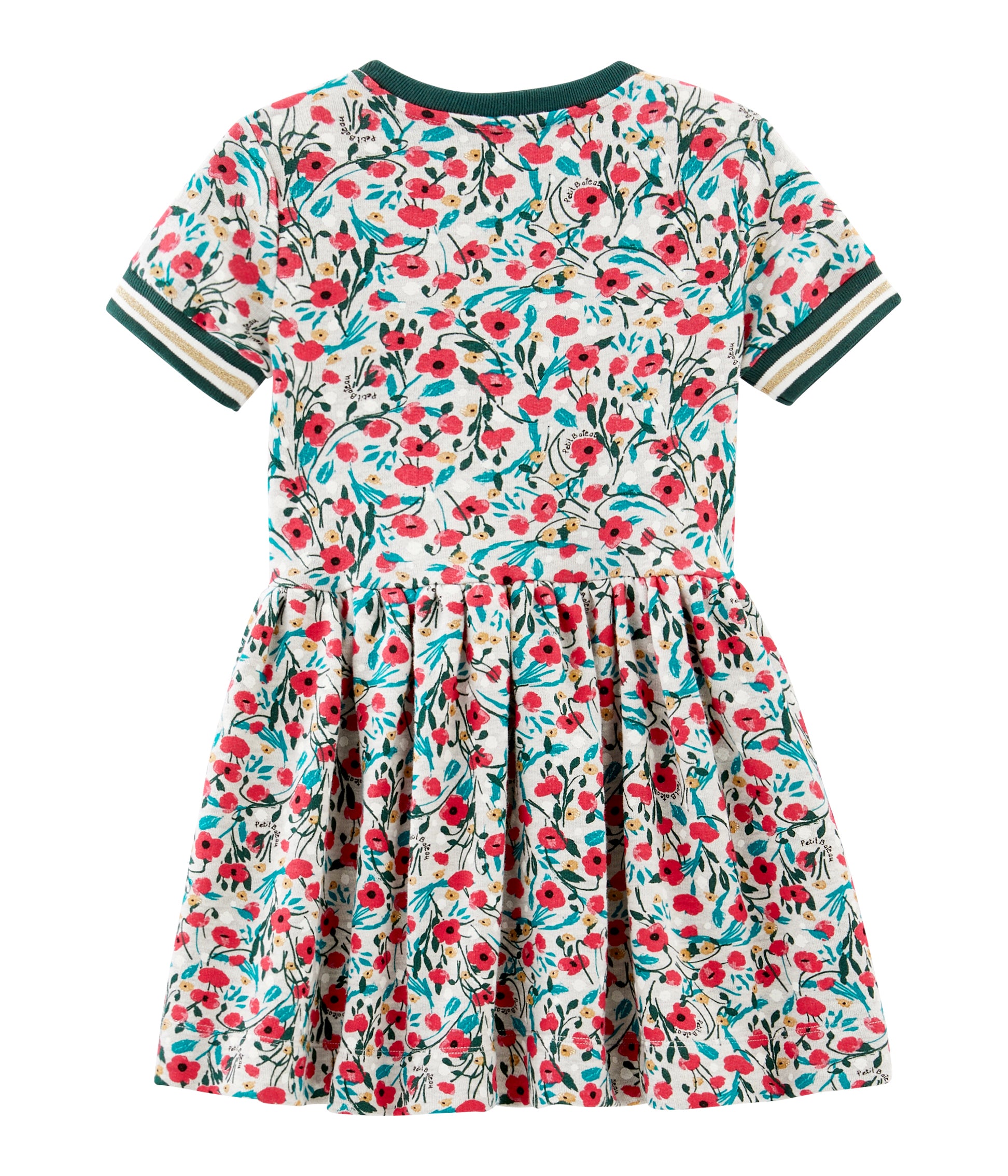 Girls Multicolor Floral Cotton Dress