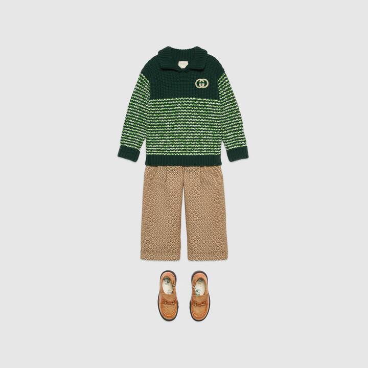 Pull en laine vert pour garçons et filles