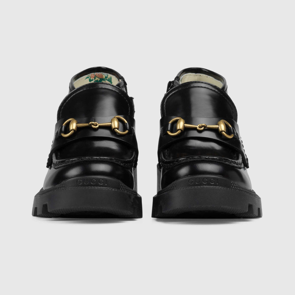 Bottines noires en cuir de veau pour filles