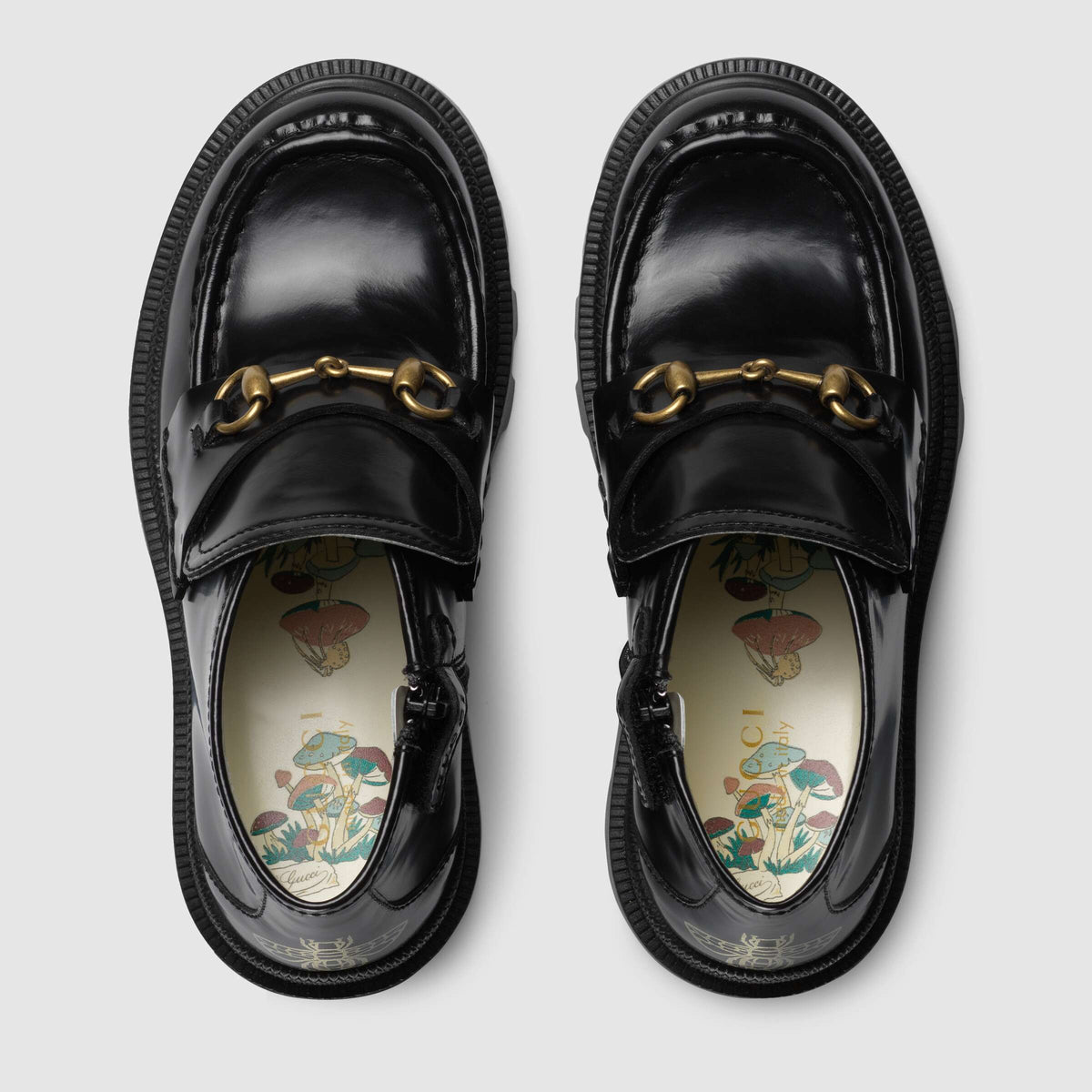 Bottines noires en cuir de veau pour filles