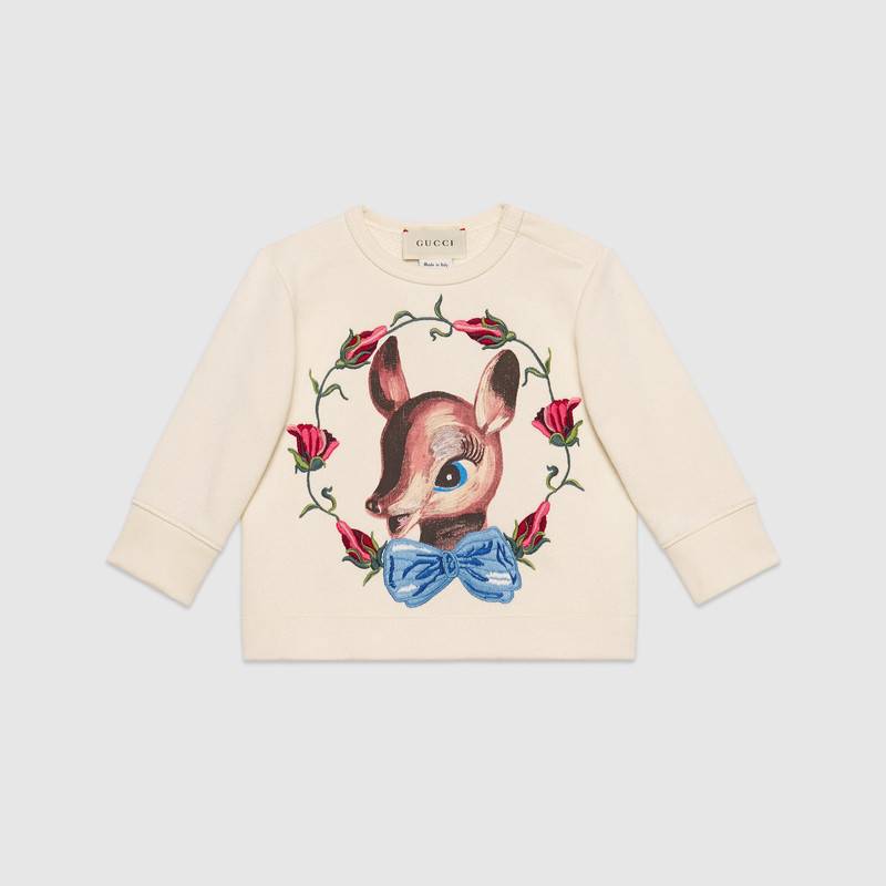 Baby White Fawn Cotton T-shirt