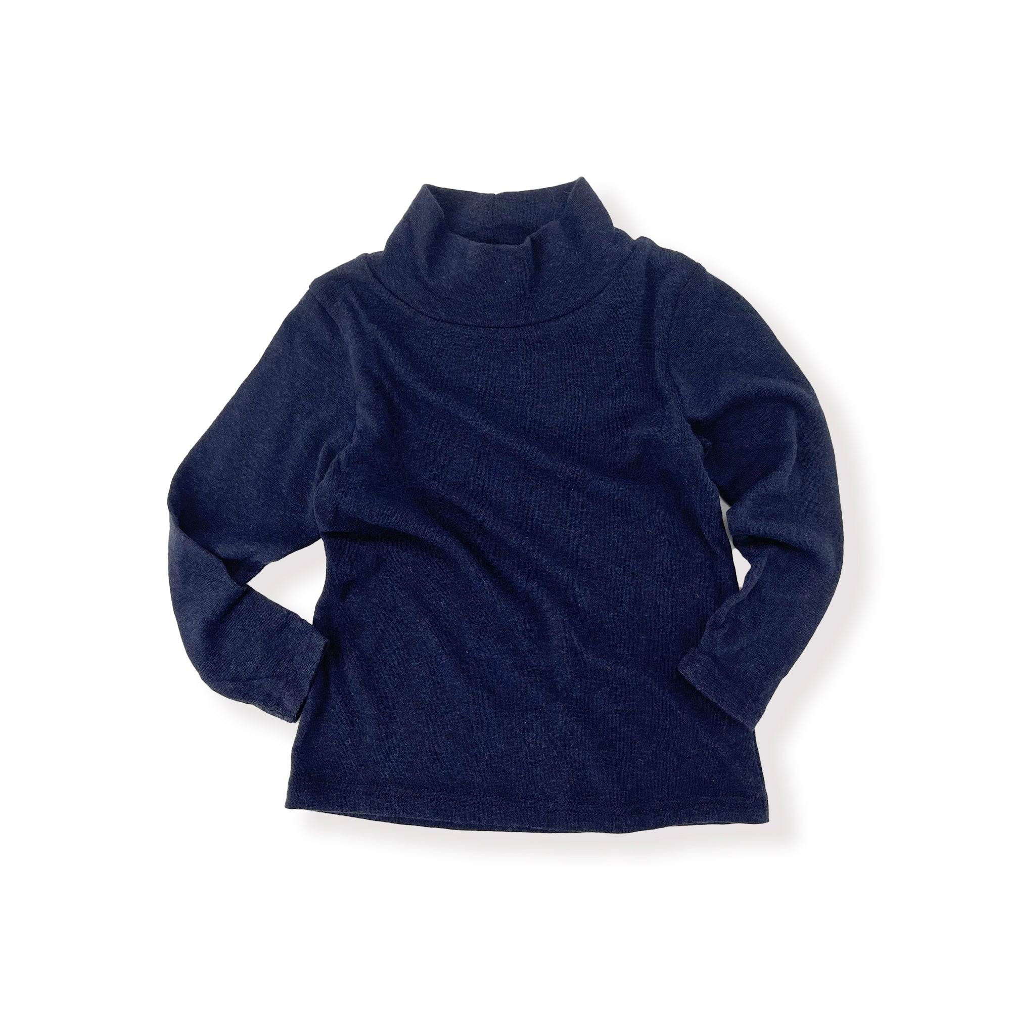 Girls Navy Cotton T-Shirt