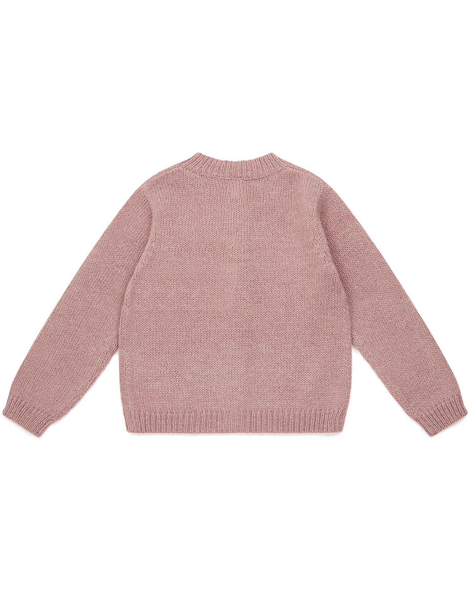Girls Pink Velvet Cardigan