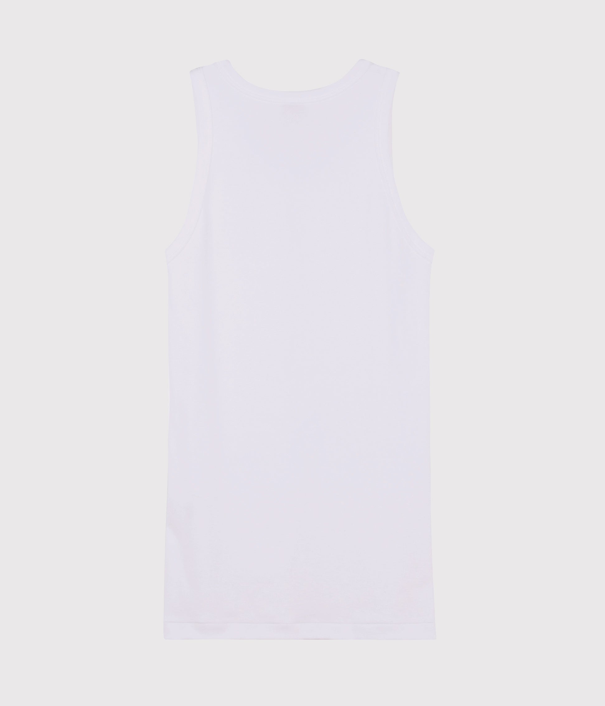 Girls White Cotton Vest