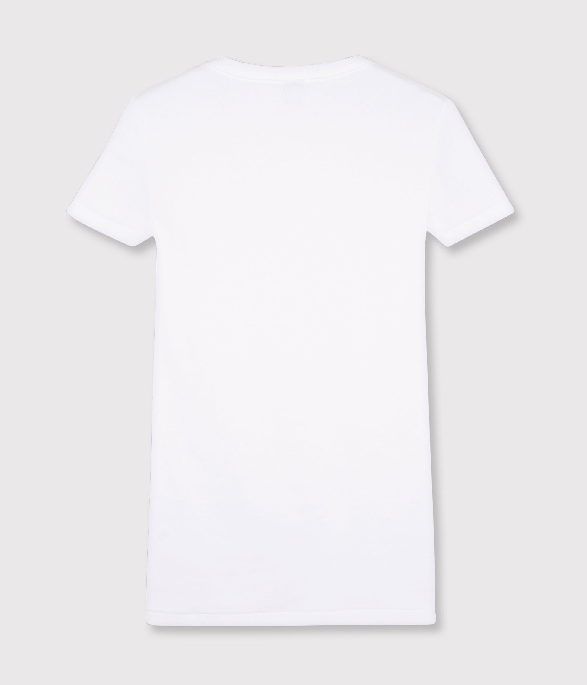 Girls White Cotton T-Shirt