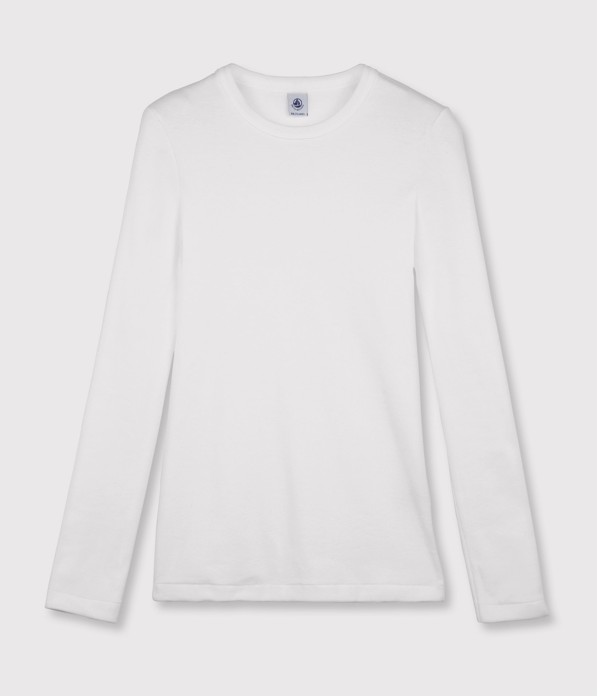 Girls White Cotton T-Shirt