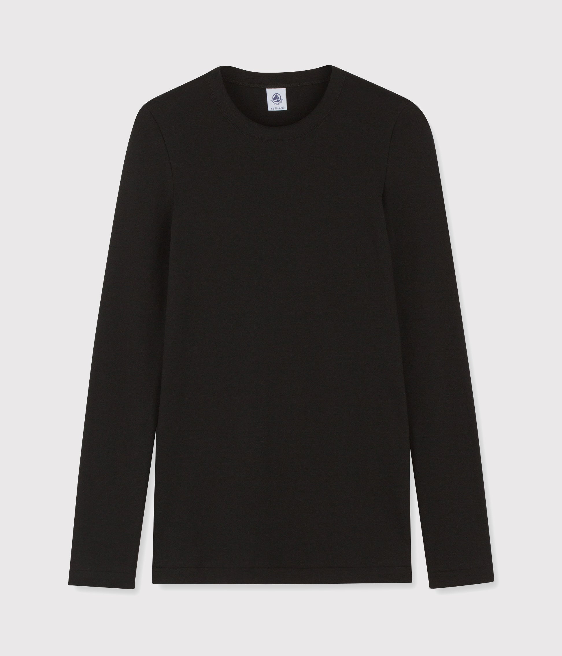Girls Black Cotton T-Shirt