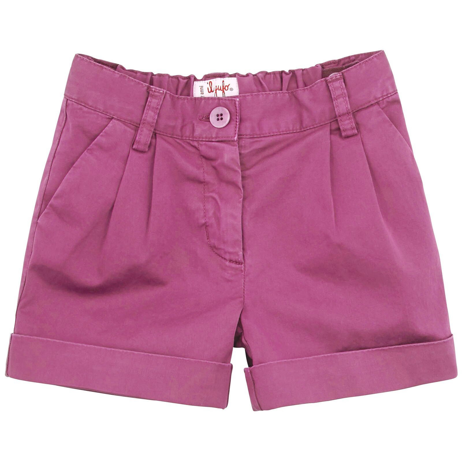 Girls Red Freesia Cotton Shorts - CÉMAROSE | Children's Fashion Store