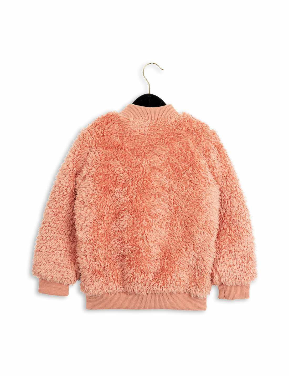 Girls Pink Fur Ribbed Cuffs Coat - CÉMAROSE | Children's Fashion Store - 2