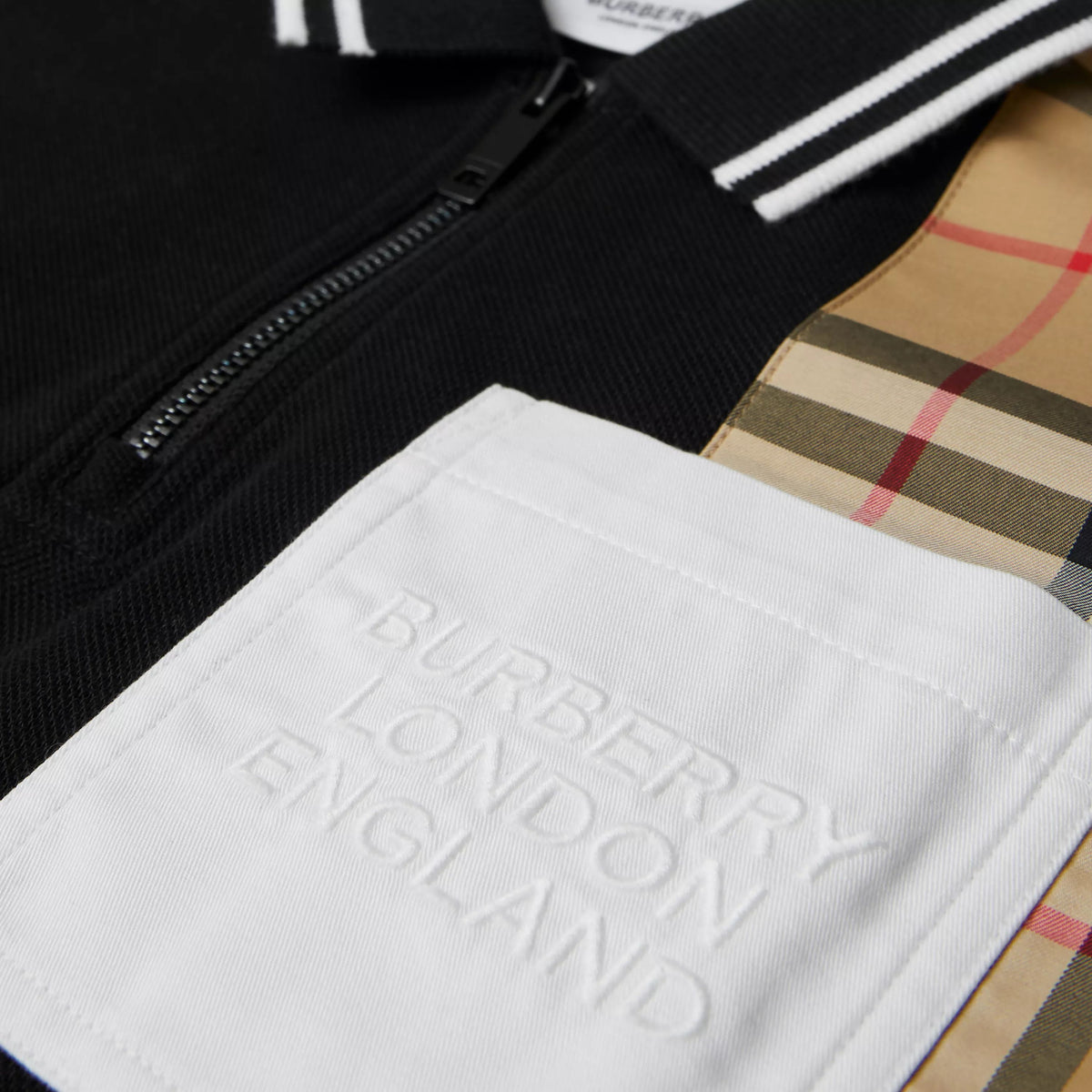 Polo en coton noir pour garçons