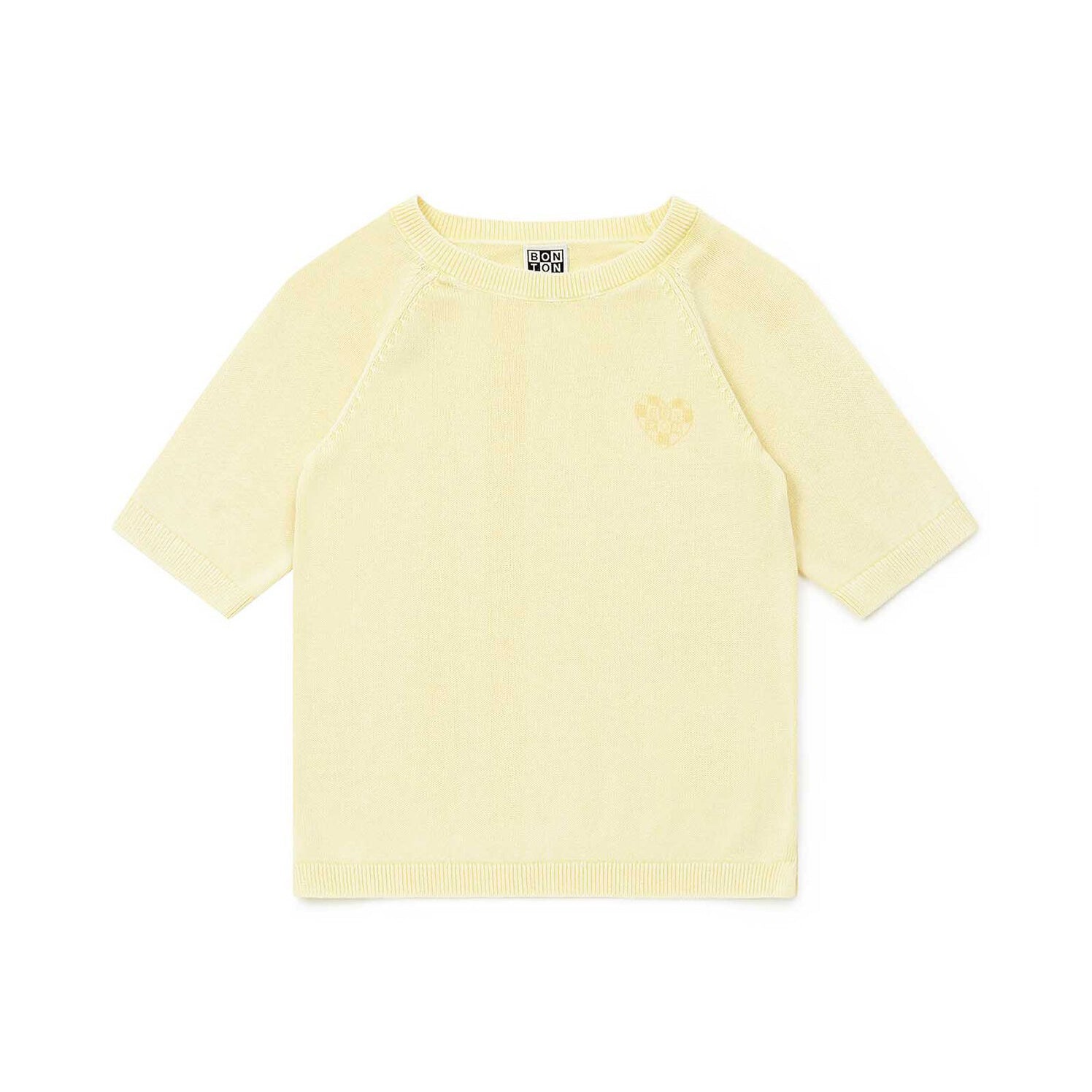 Girls Yellow Short Sleeves Sweater