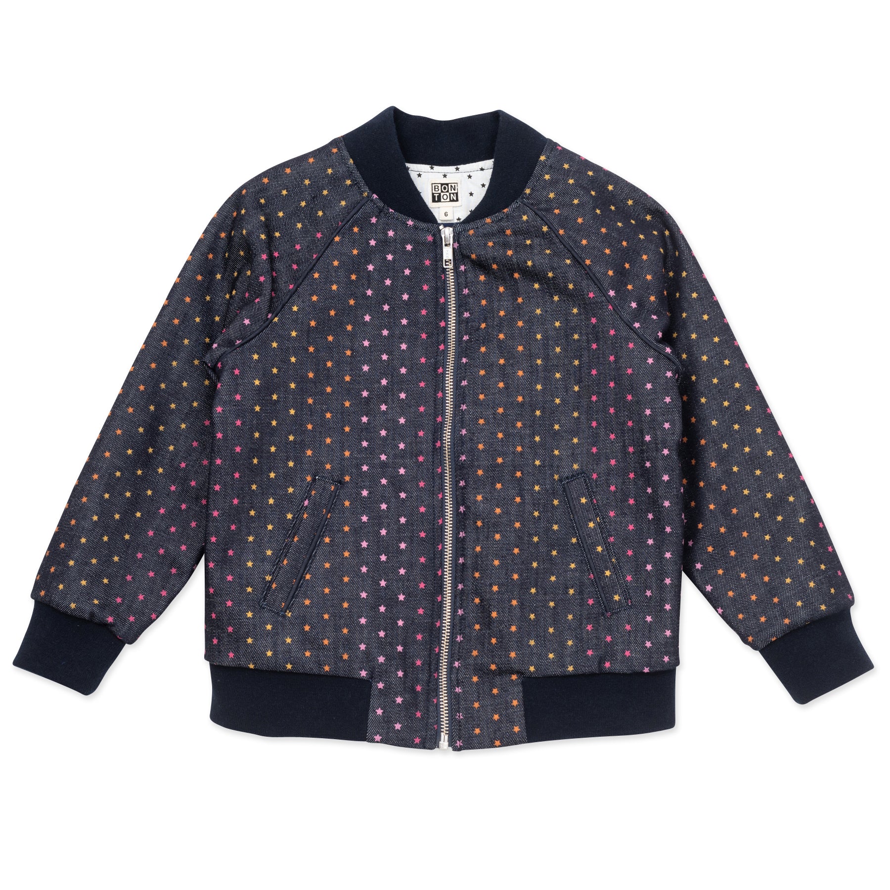 Girls Blue Star Cotton Jacket