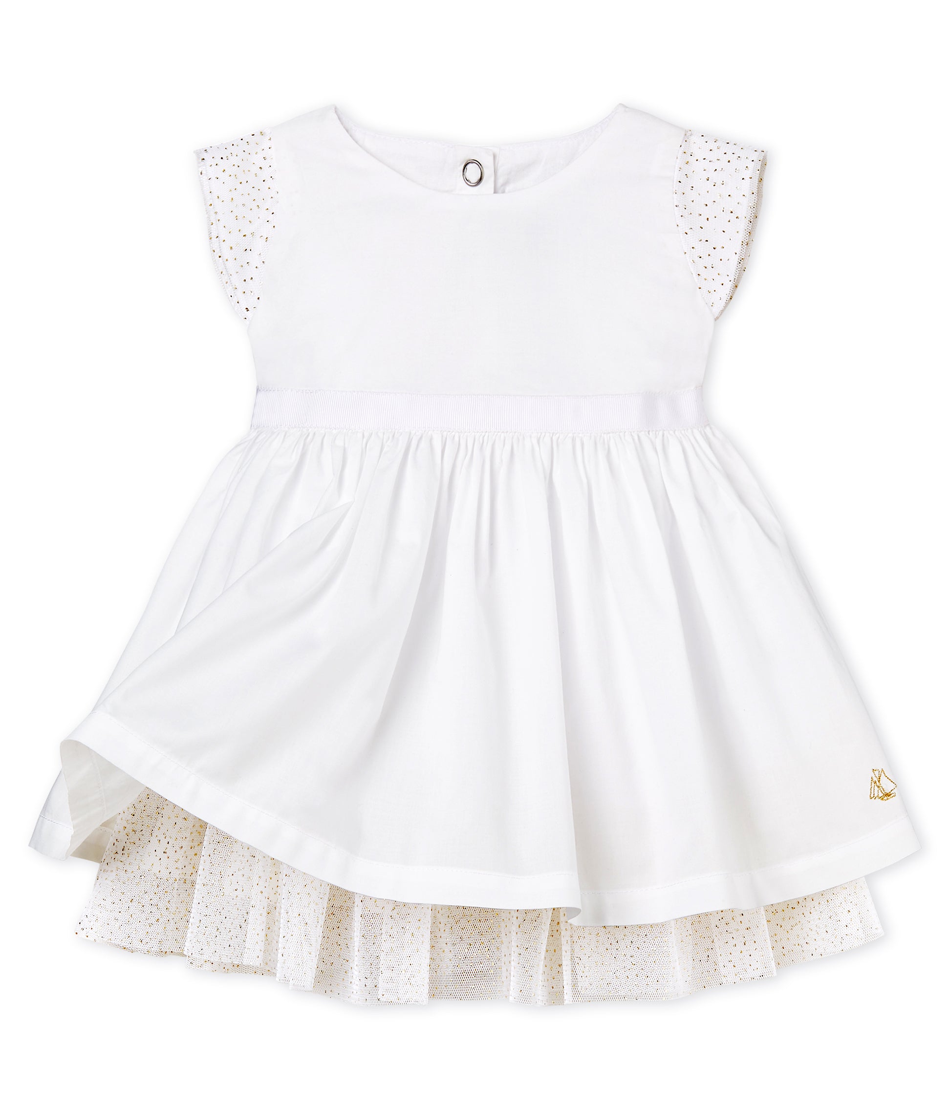 Baby Girls White Cotton Dress