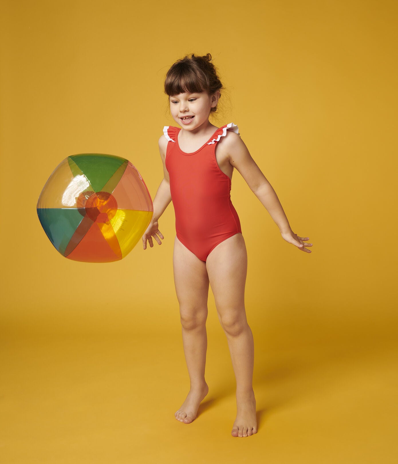 Girls Red Swimsuit