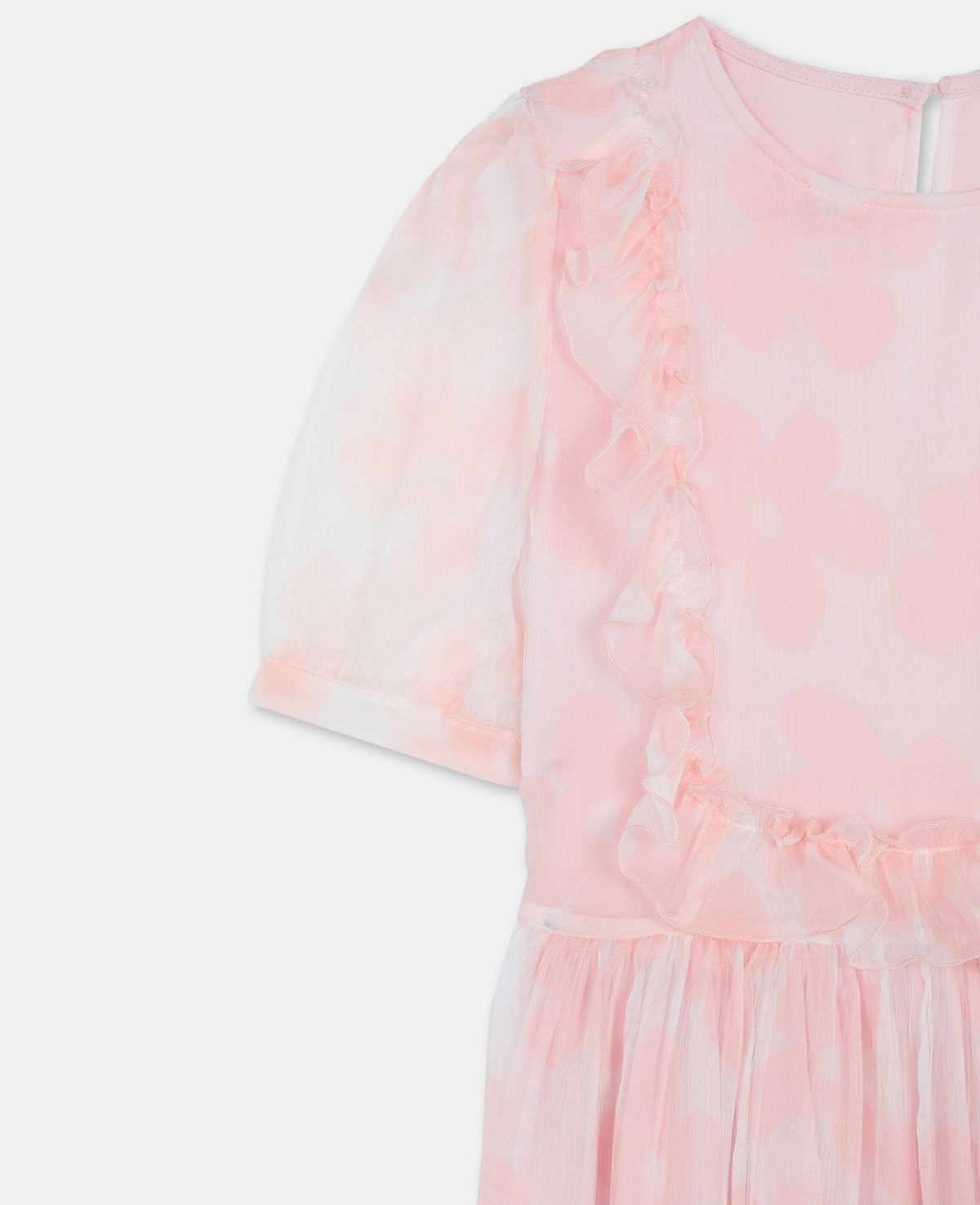 Robe en soie rose à fleurs pour filles